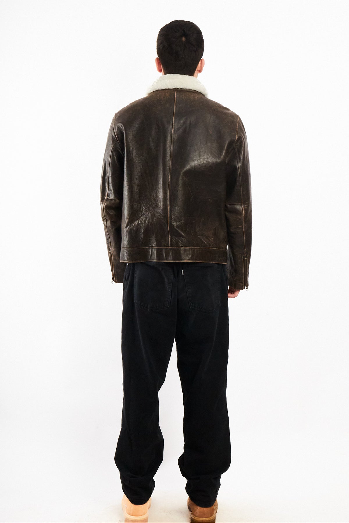 2000 Vintage GAP Distresed Leather Aviaor (M)