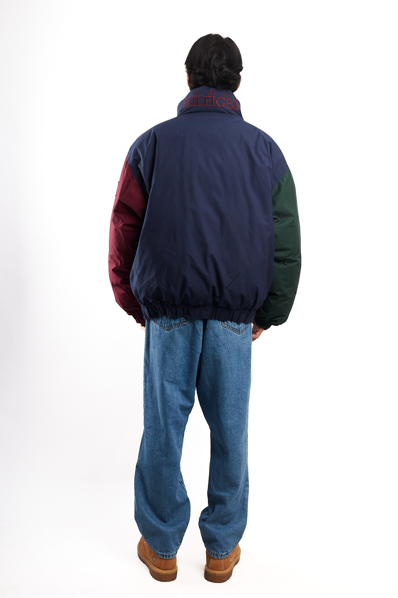 1990 Vintage Tommy Hilfiger Colorblock Reversible Down Puffer Jacket (L/XL)