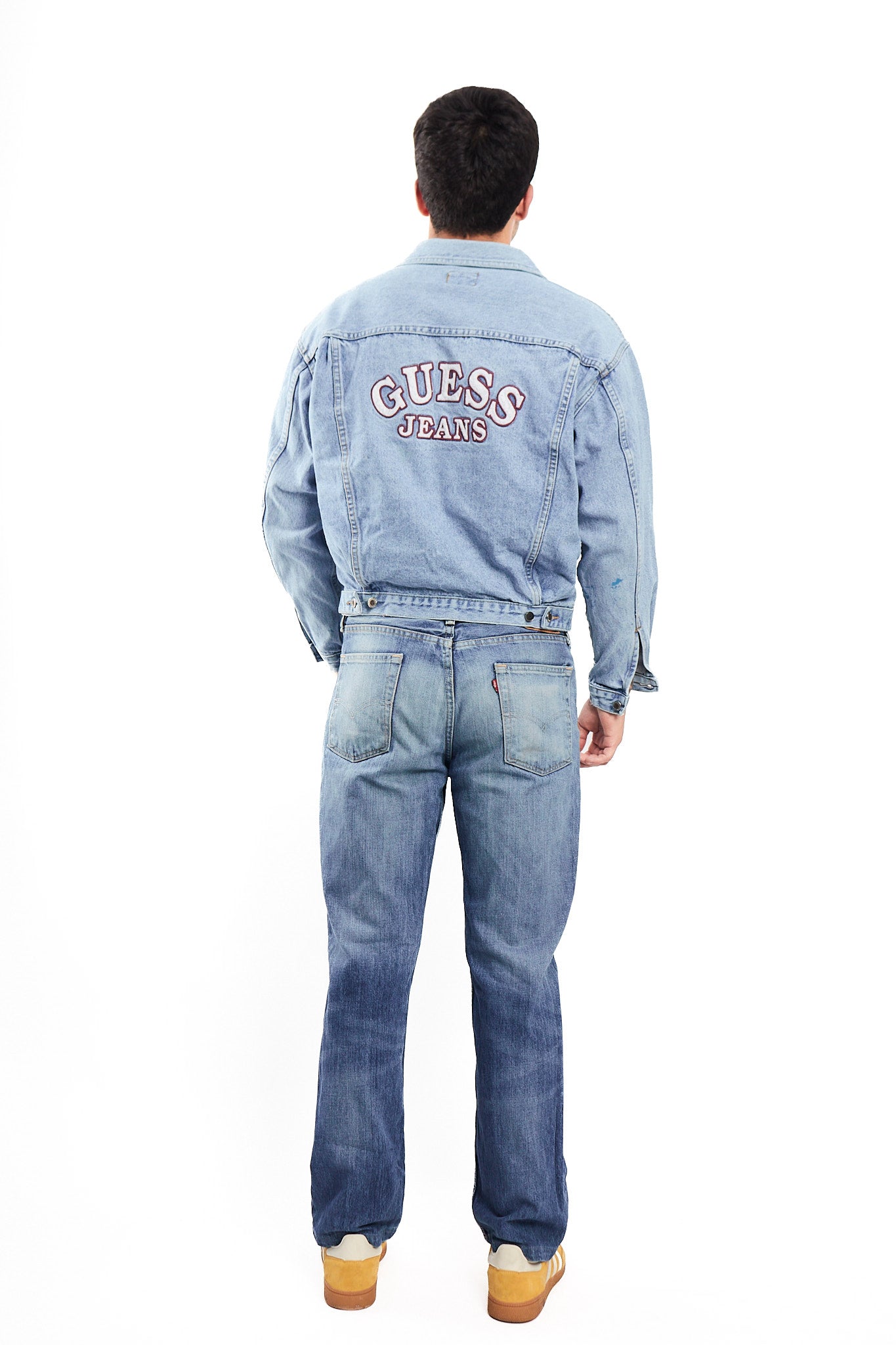 1990 Vintage Guess Jeans Big Logo Denim Jacket (M)