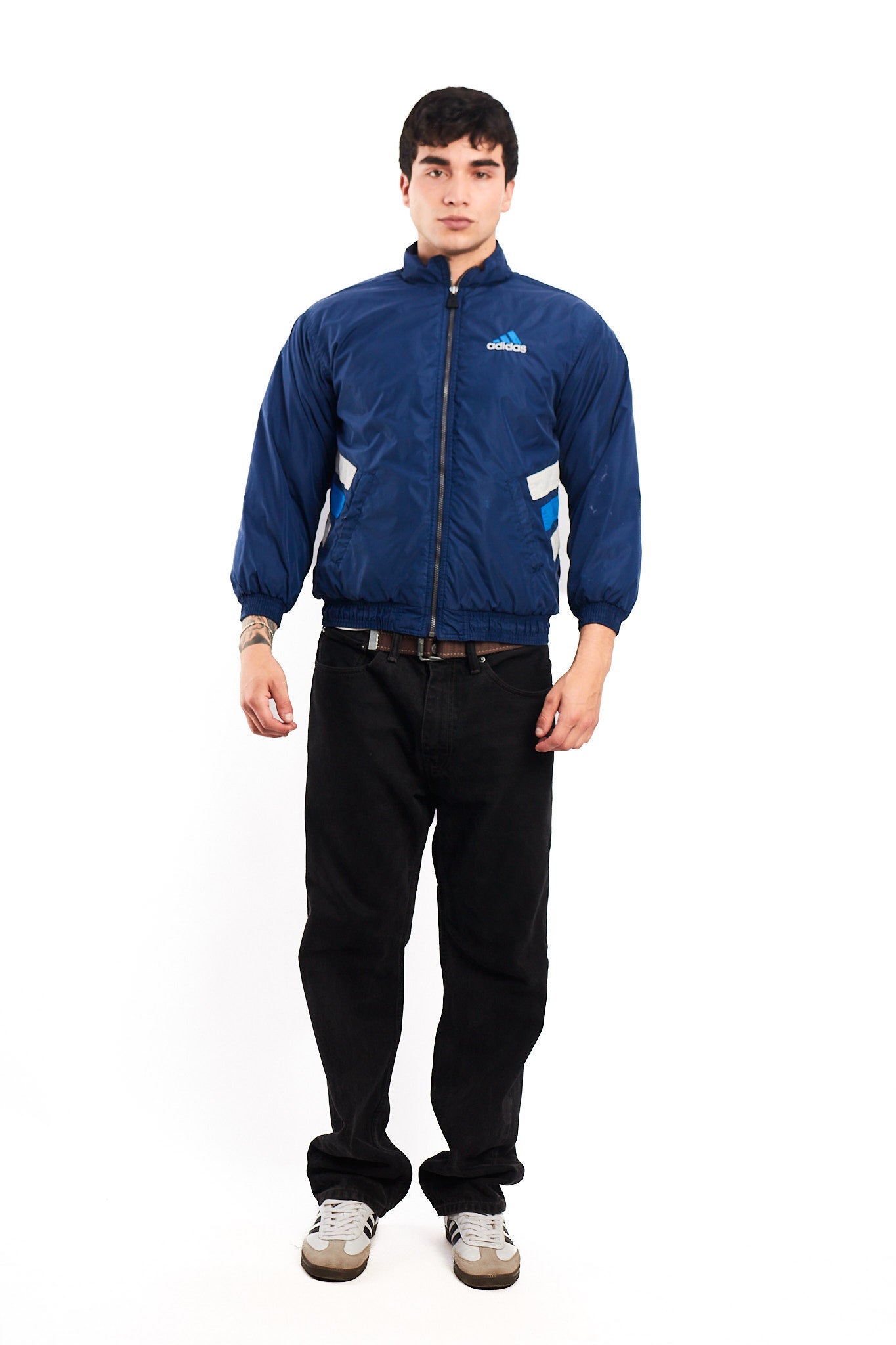 1990 Adidas Vintage Big Logo Puffer Jacket (S)