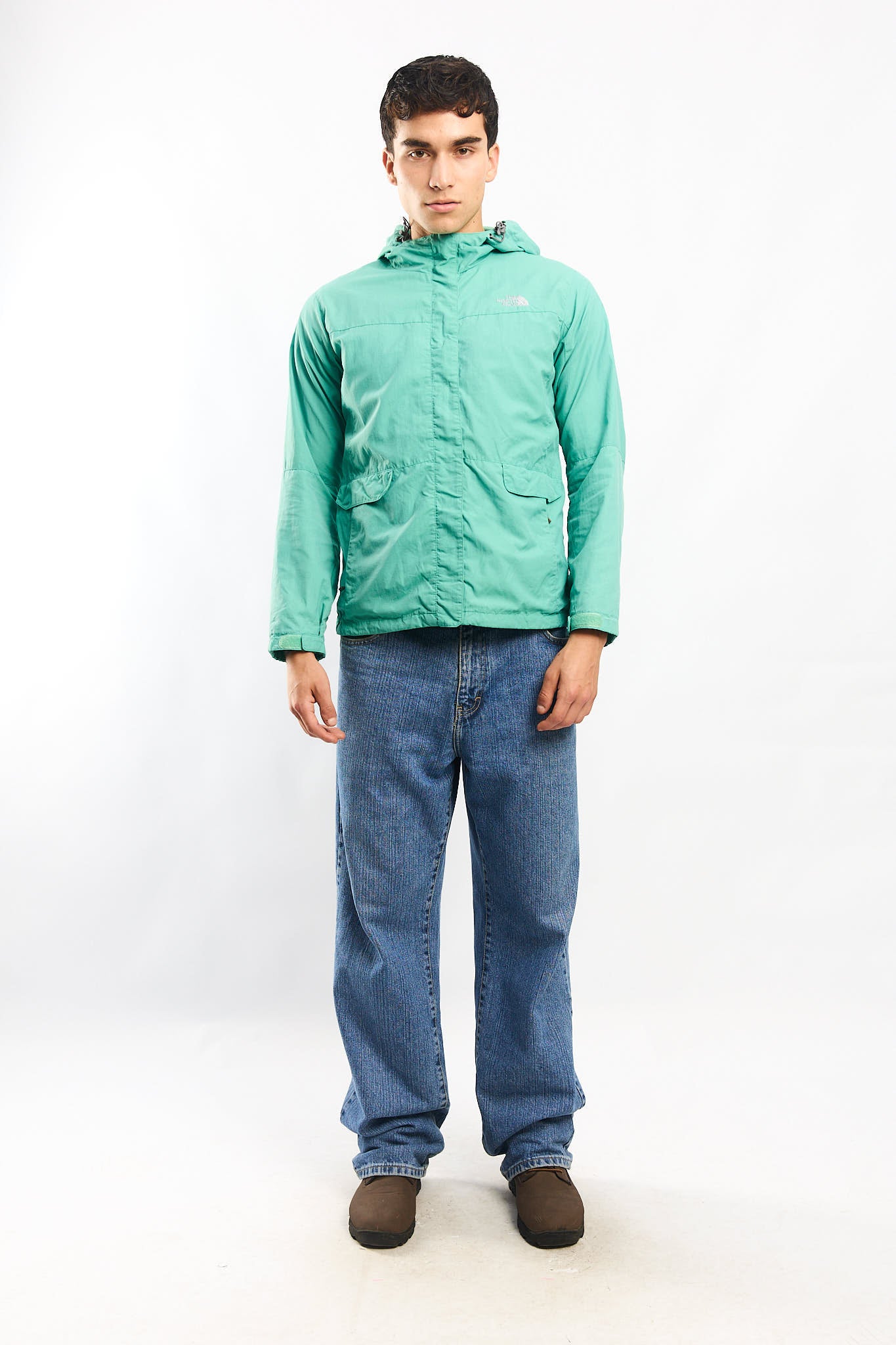 1990 The North Face Pastel Green Impermeable Jacket (S/M)