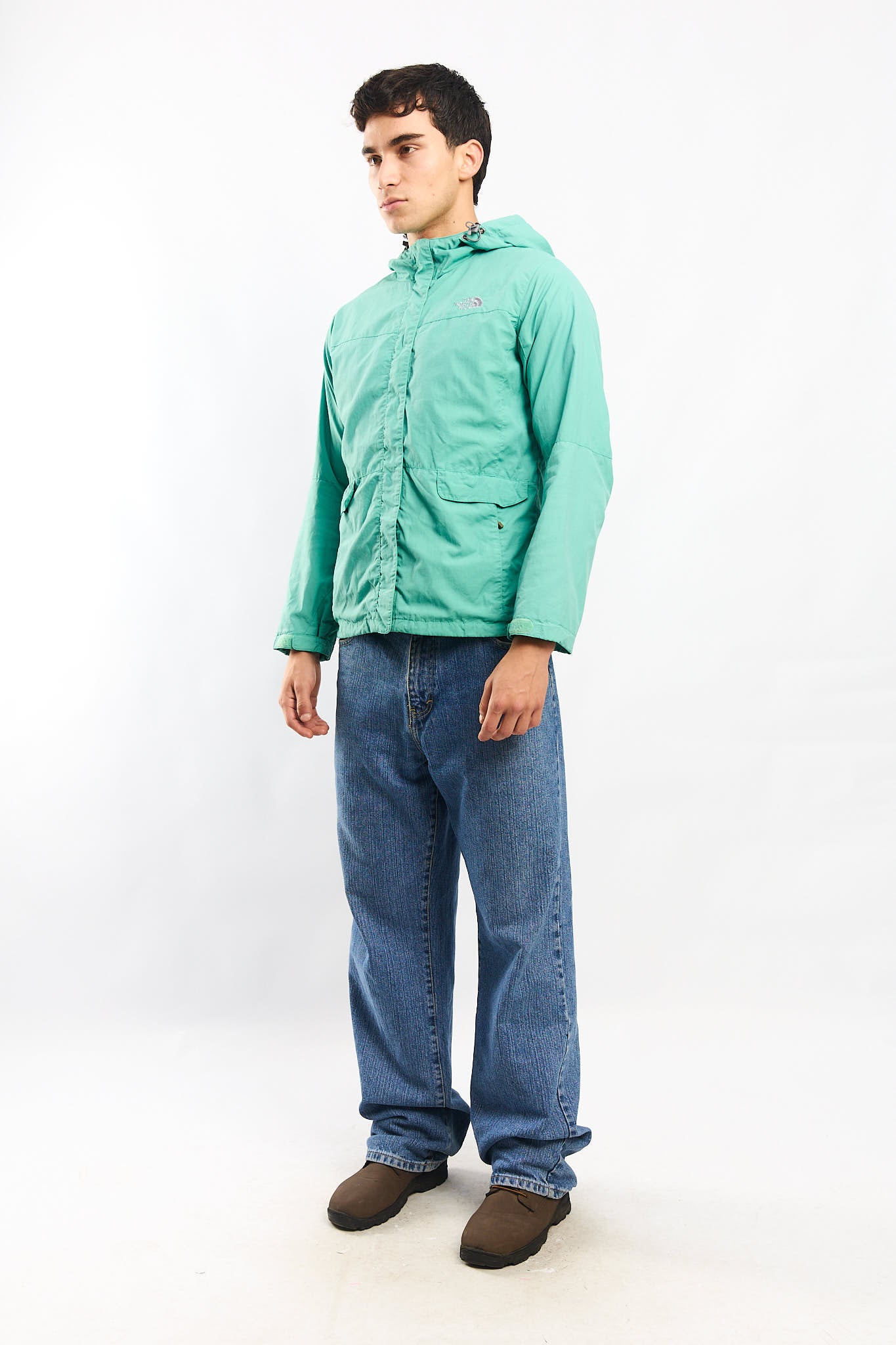 1990 The North Face Pastel Green Impermeable Jacket (S/M)