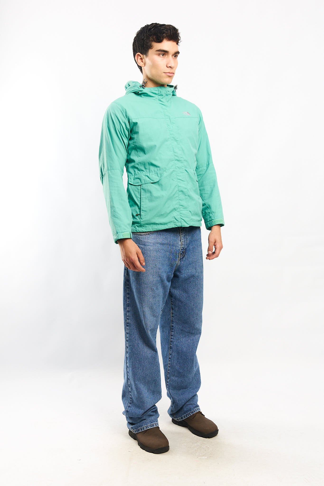 1990 The North Face Pastel Green Impermeable Jacket (S/M)
