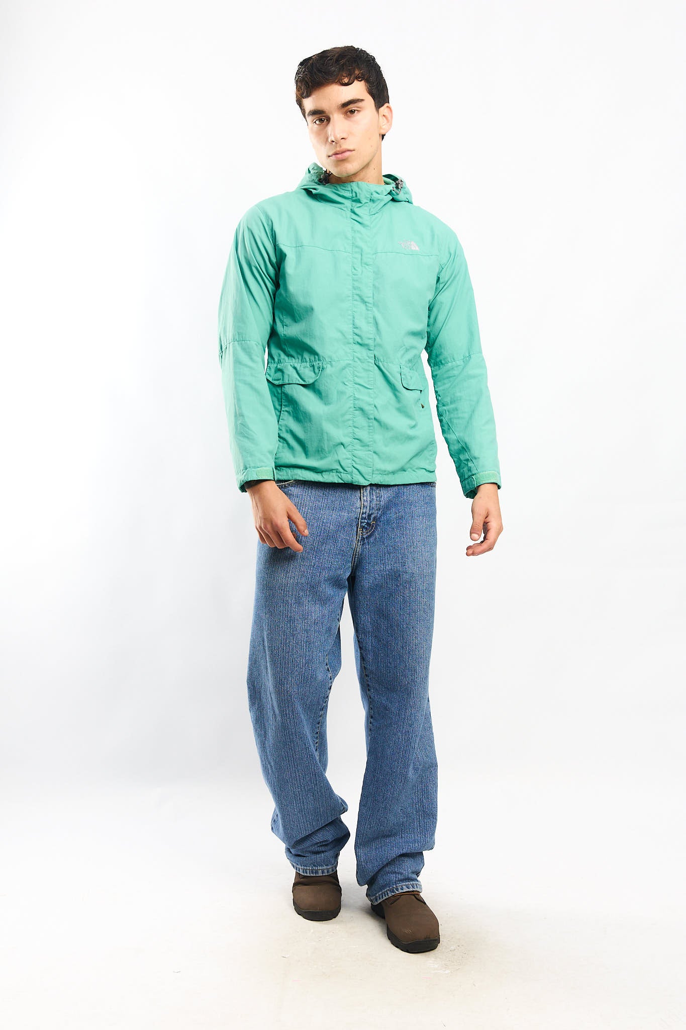 1990 The North Face Pastel Green Impermeable Jacket (S/M)