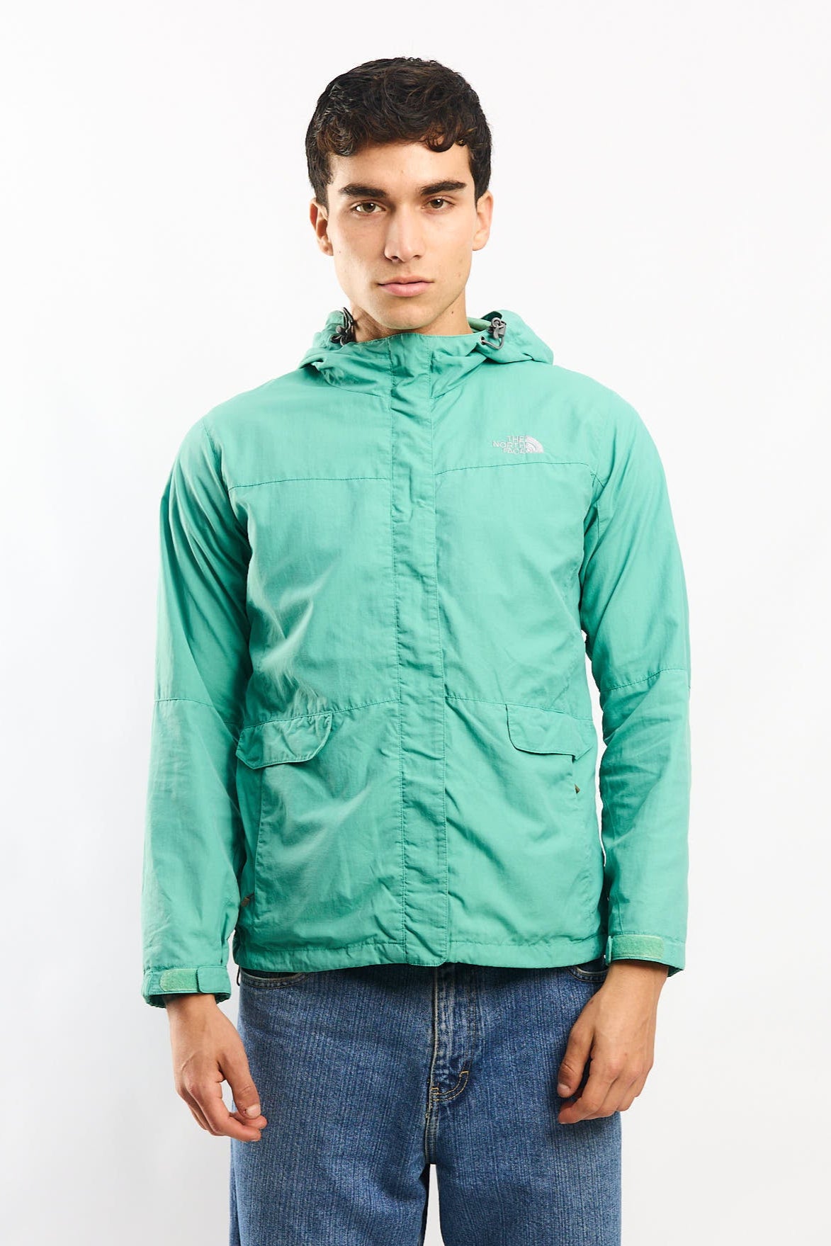 1990 The North Face Pastel Green Impermeable Jacket (S/M)
