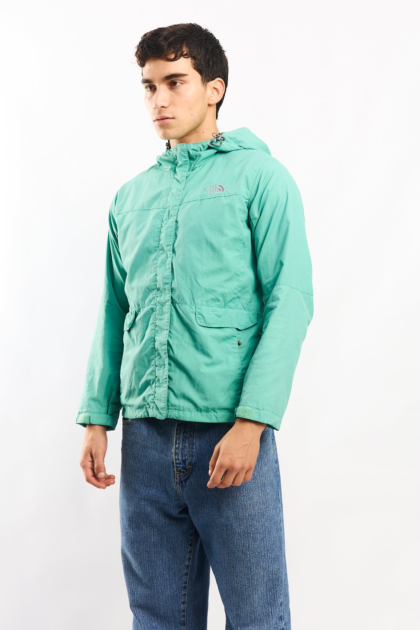 1990 The North Face Pastel Green Impermeable Jacket (S/M)