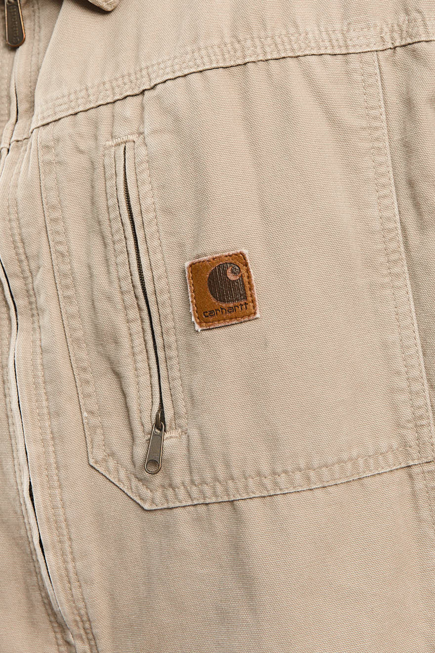 Vintage Carhartt Beige Bomber Jacket (L/XL)