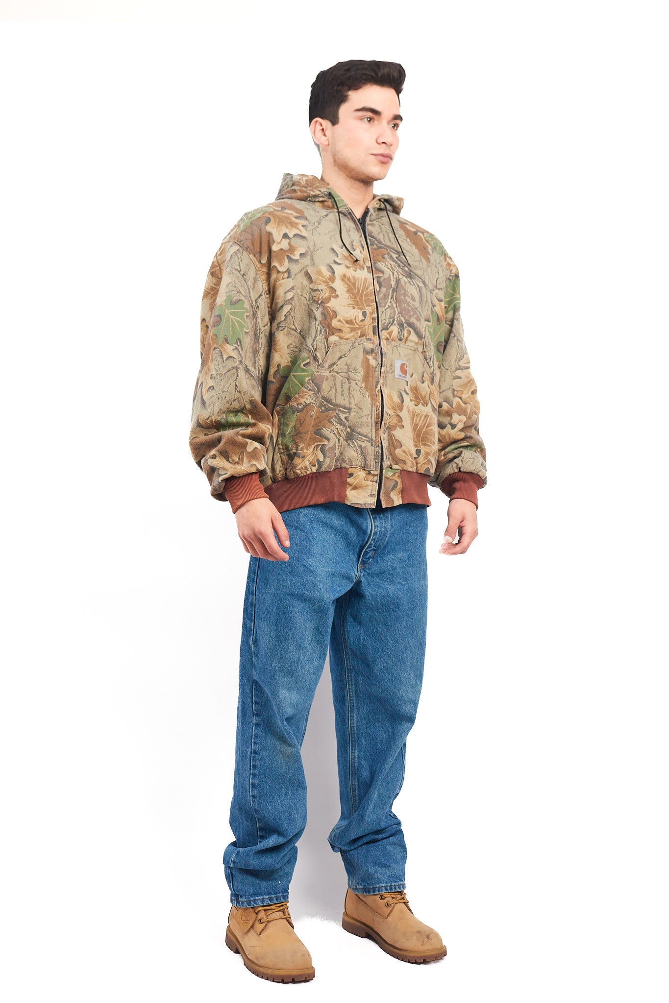 Vintage Carhartt Realtree Camo Lightweight Hooded Jacket (XL)