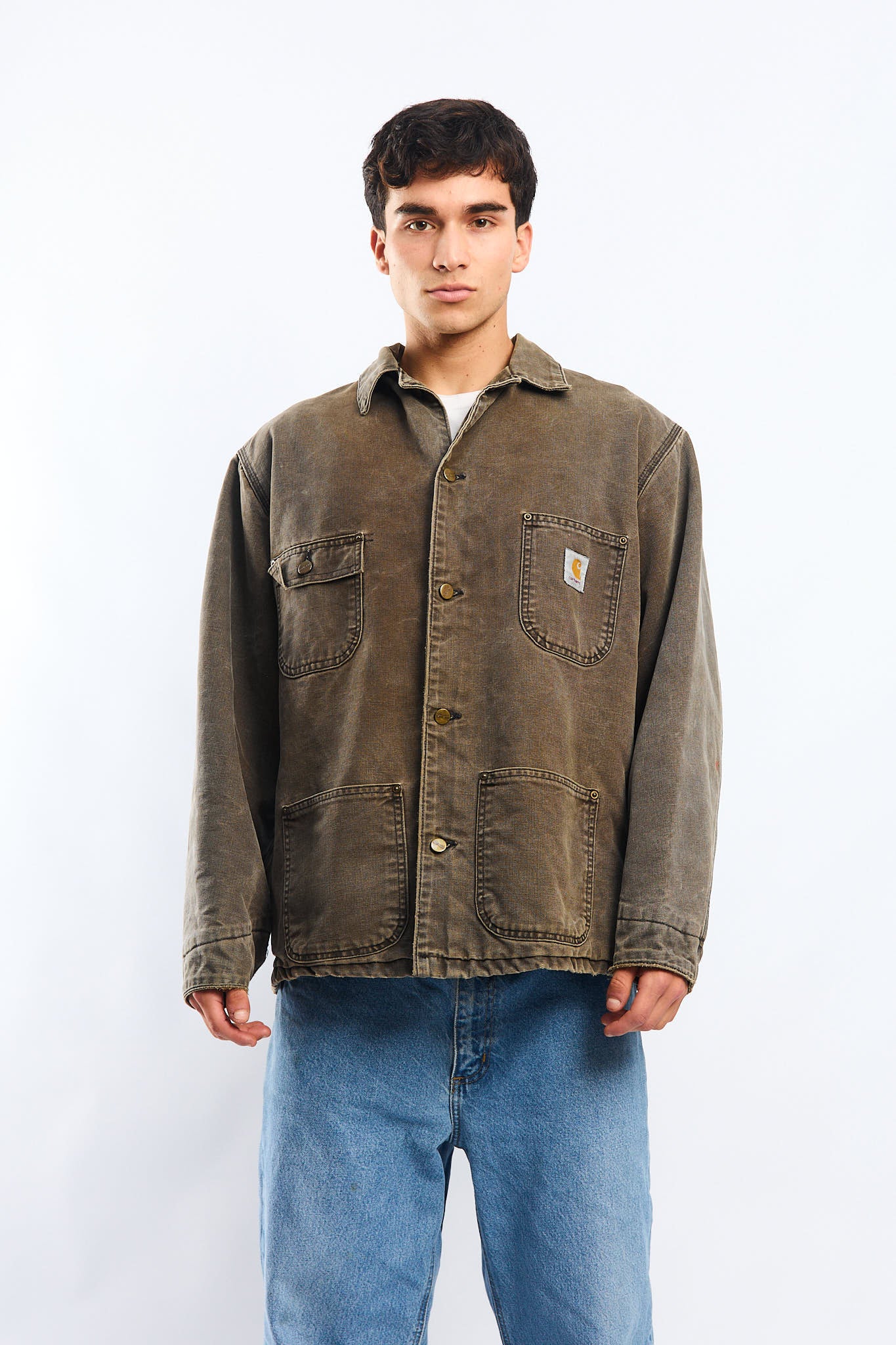 Vintage Carhartt Moss Green Michigan Chore Coat (M/L)