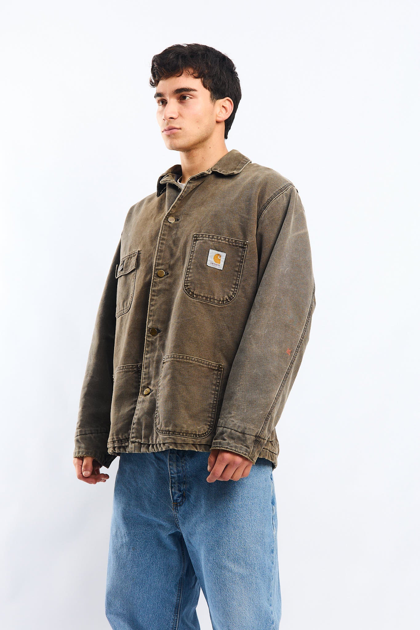 Vintage Carhartt Moss Green Michigan Chore Coat (M/L)