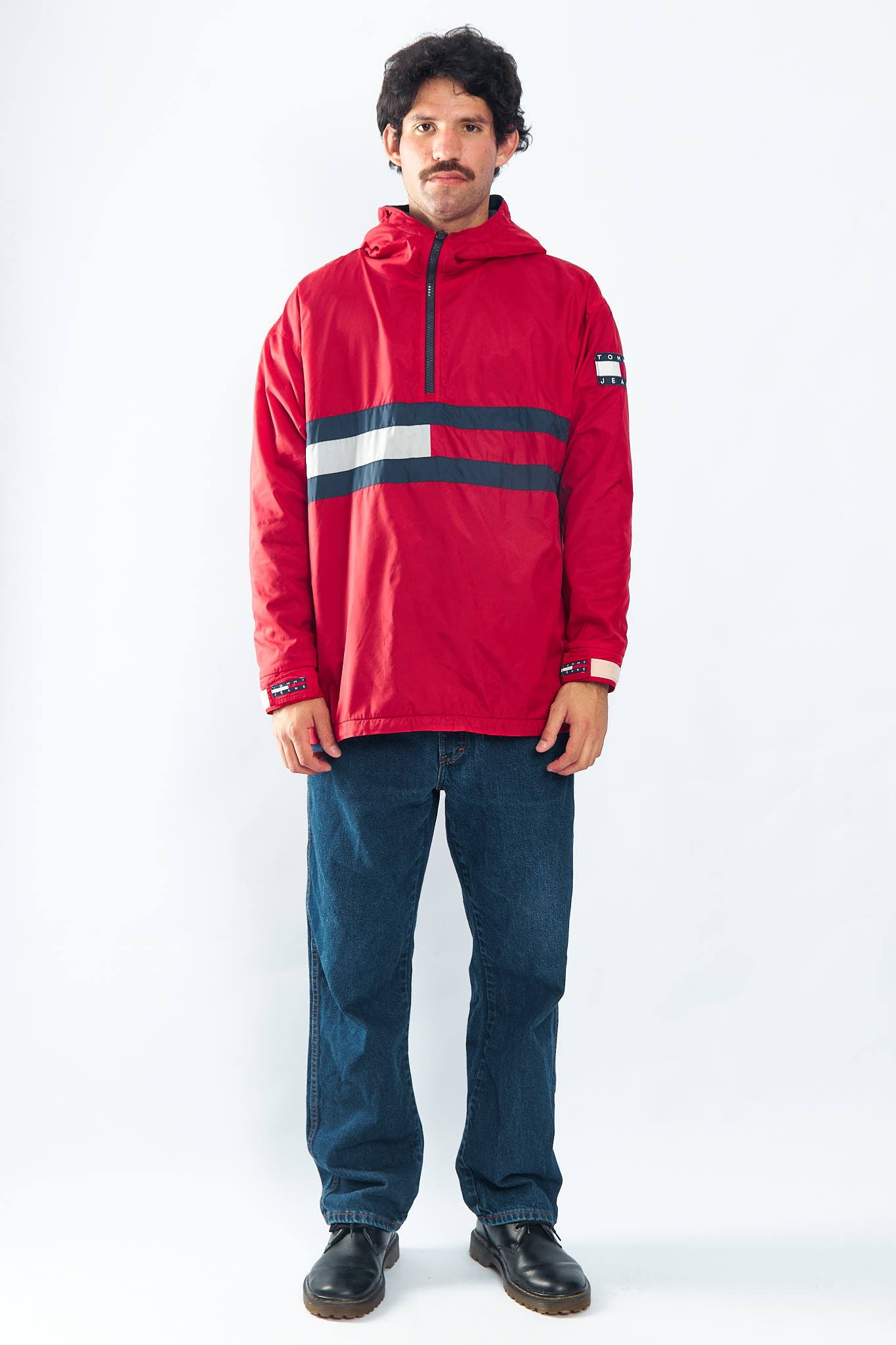 1990 Tommy Jeans Flag Quarter Zip Jacket (M/L)