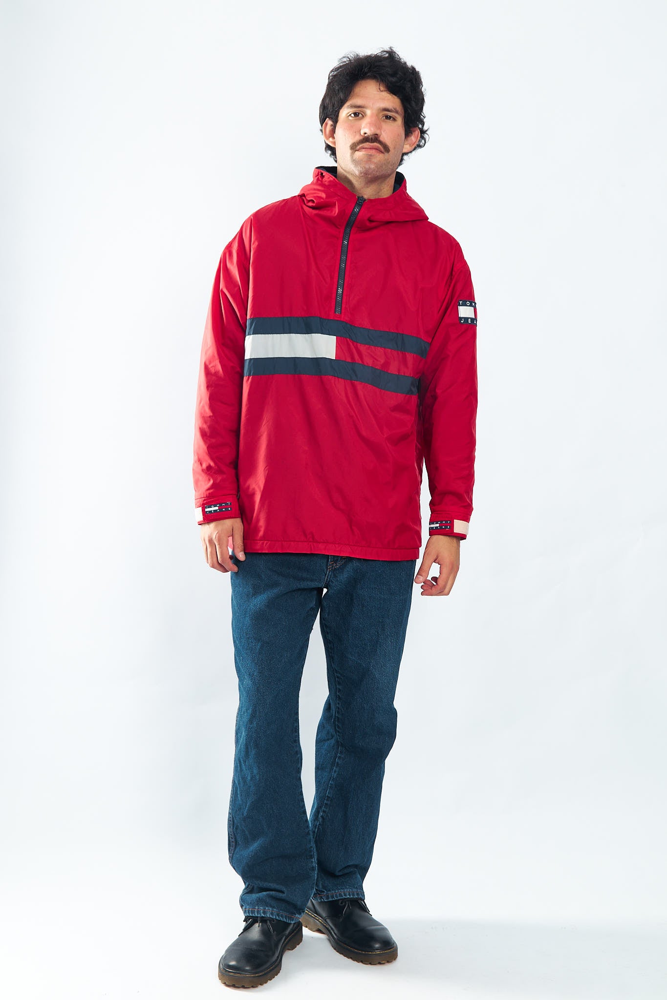1990 Tommy Jeans Flag Quarter Zip Jacket (M/L)