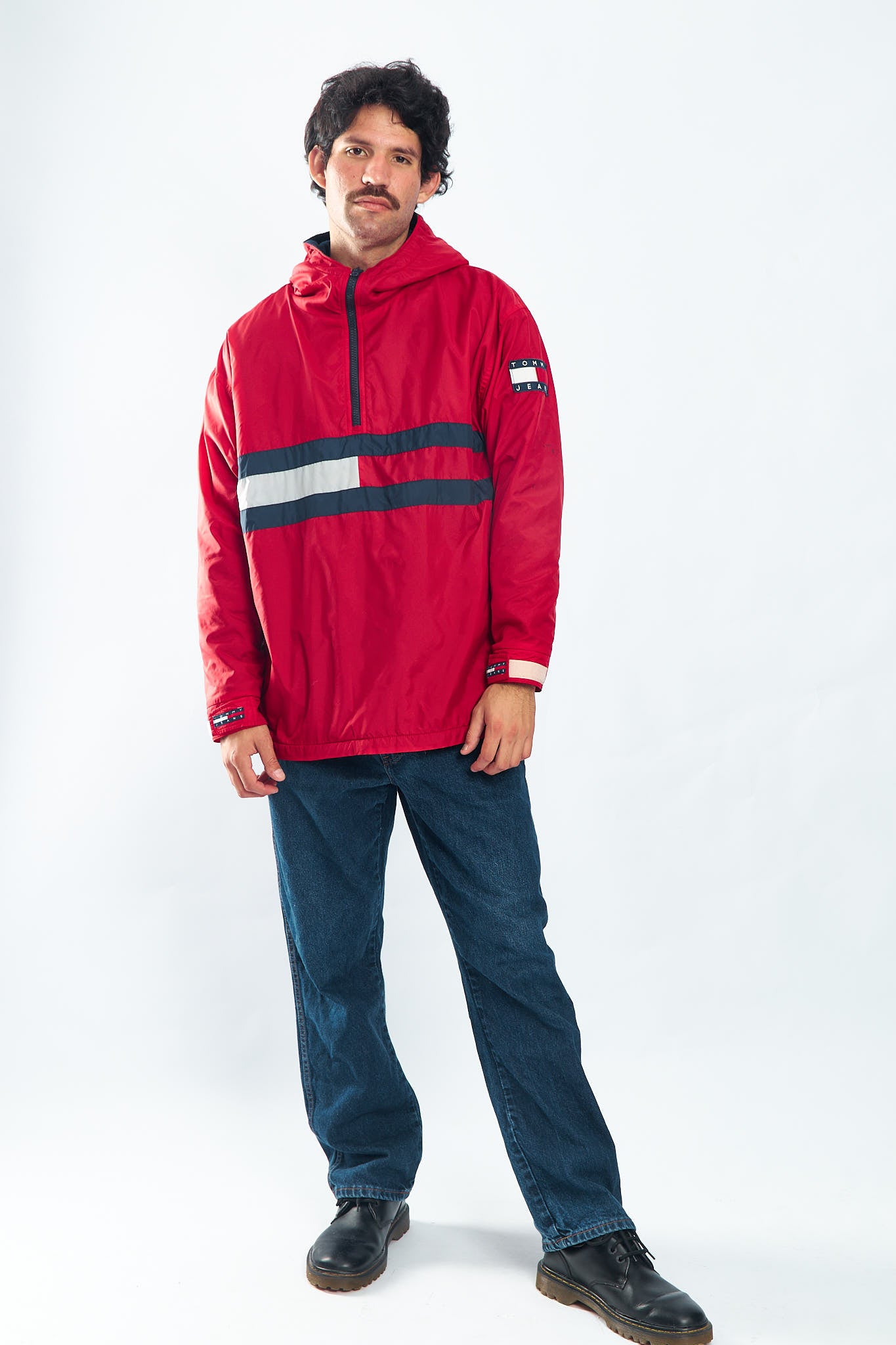 1990 Tommy Jeans Flag Quarter Zip Jacket (M/L)
