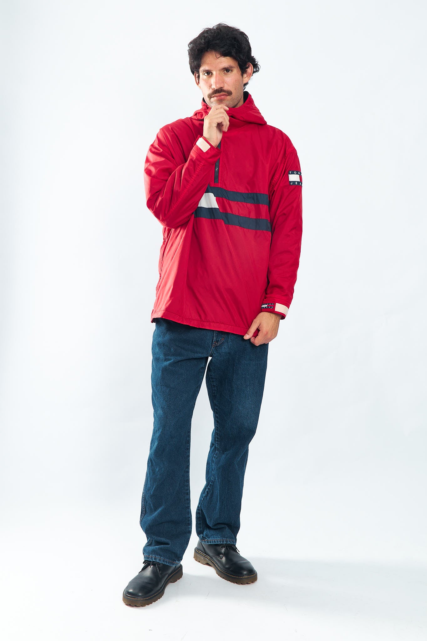 1990 Tommy Jeans Flag Quarter Zip Jacket (M/L)