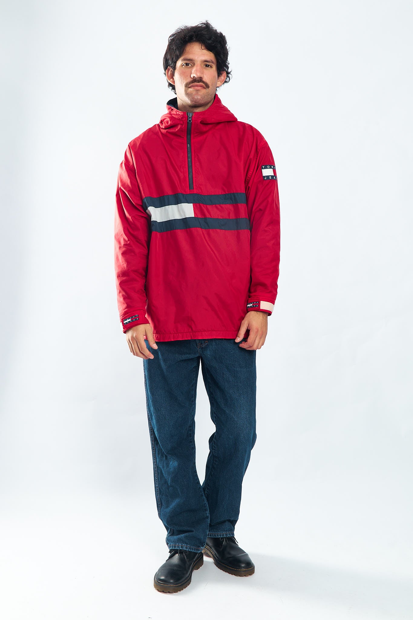 1990 Tommy Jeans Flag Quarter Zip Jacket (M/L)