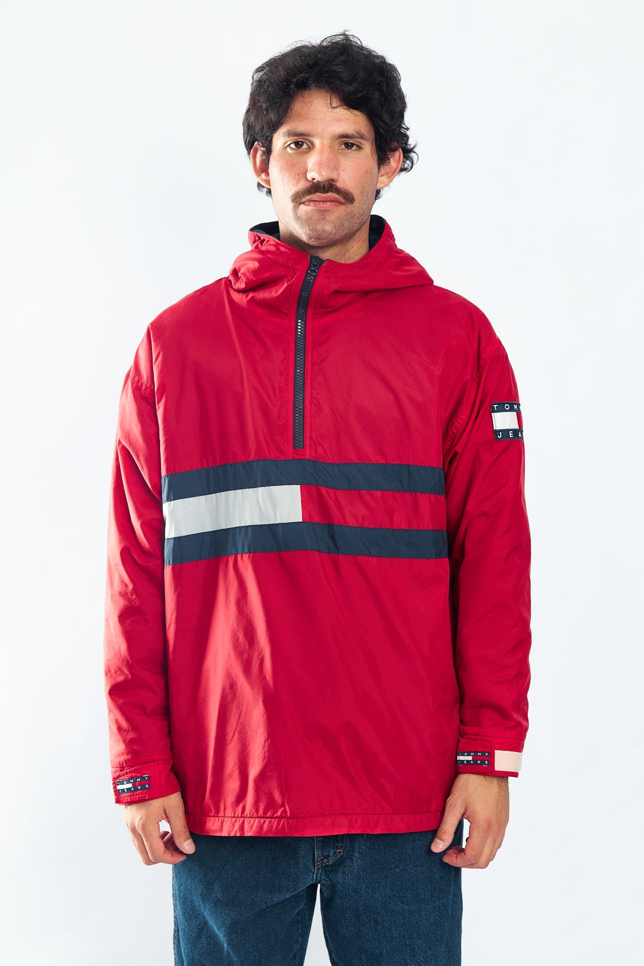 1990 Tommy Jeans Flag Quarter Zip Jacket (M/L)