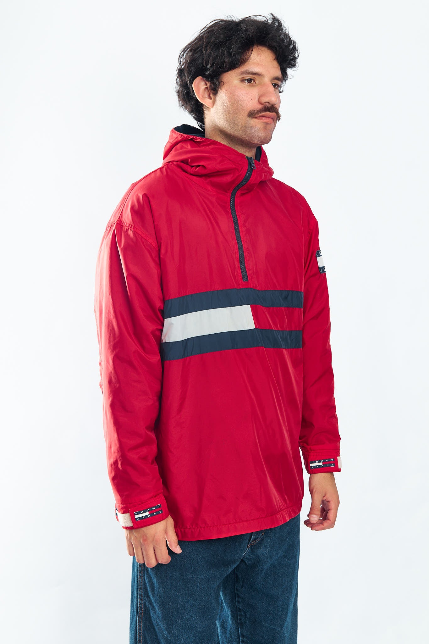 1990 Tommy Jeans Flag Quarter Zip Jacket (M/L)