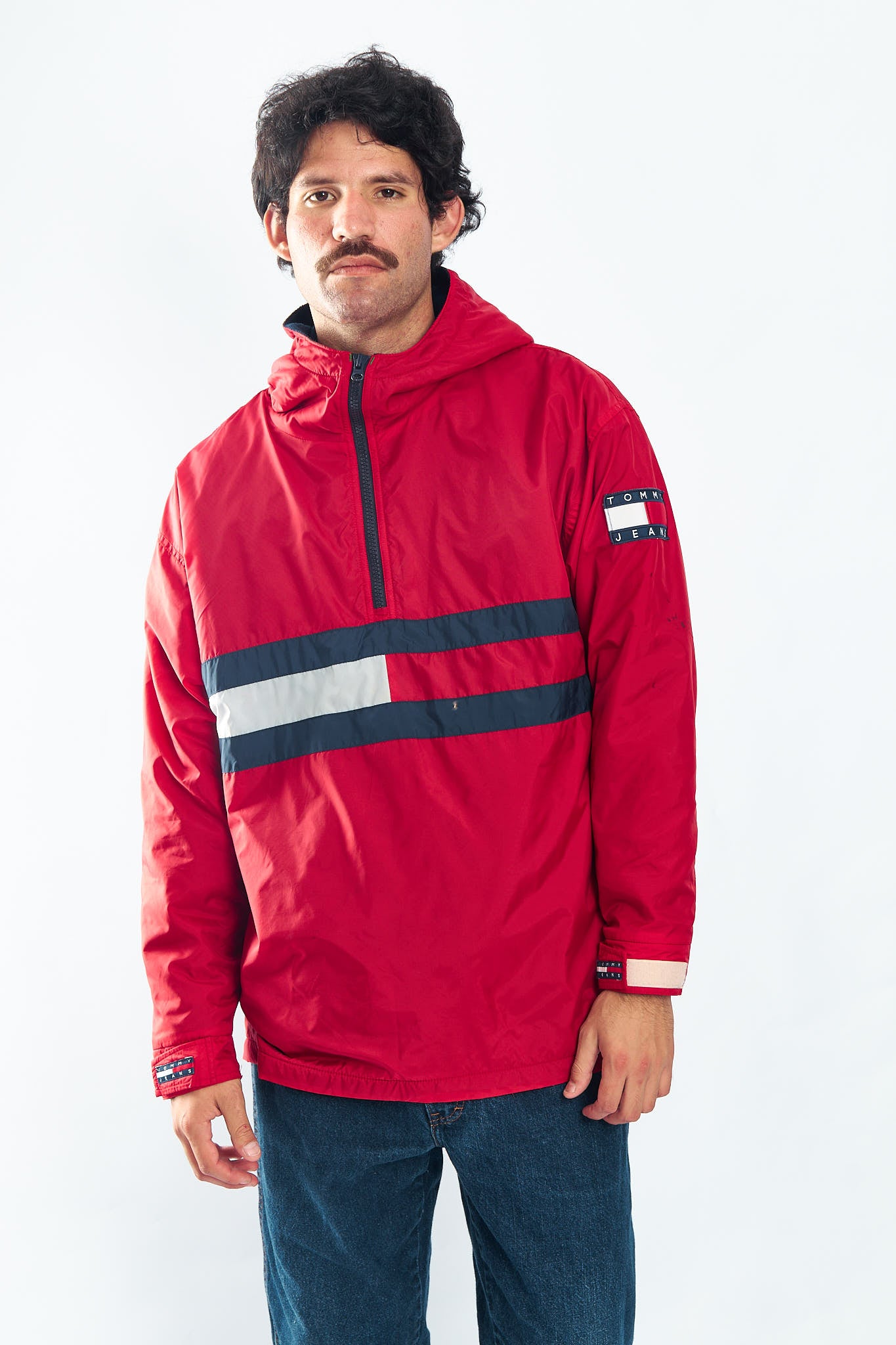 1990 Tommy Jeans Flag Quarter Zip Jacket (M/L)