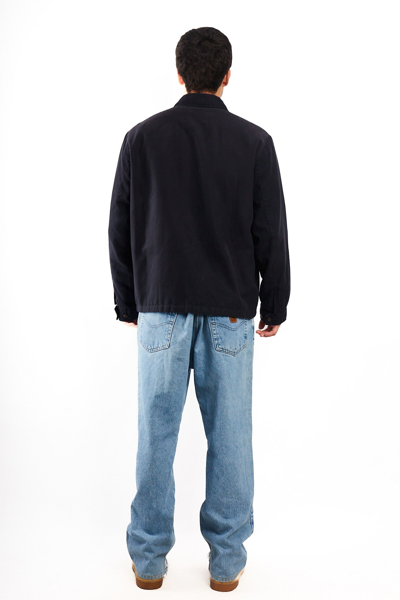2000 Vintage Tommy Hilfiger Midnight Navy Peachskin Harrington (M/L)