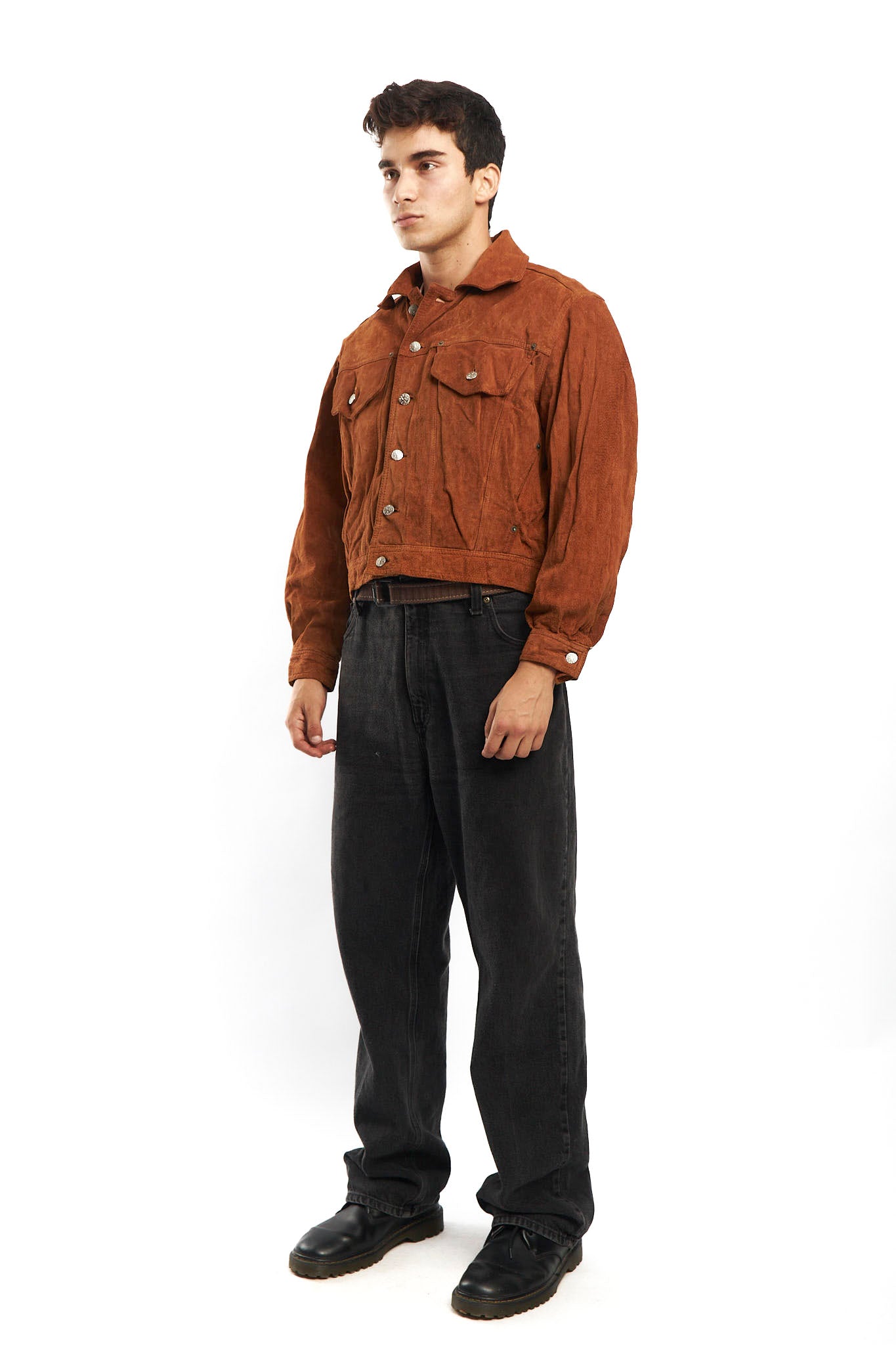 1990 Bomb Boogie Suede Boxy Leather Jacket (S)
