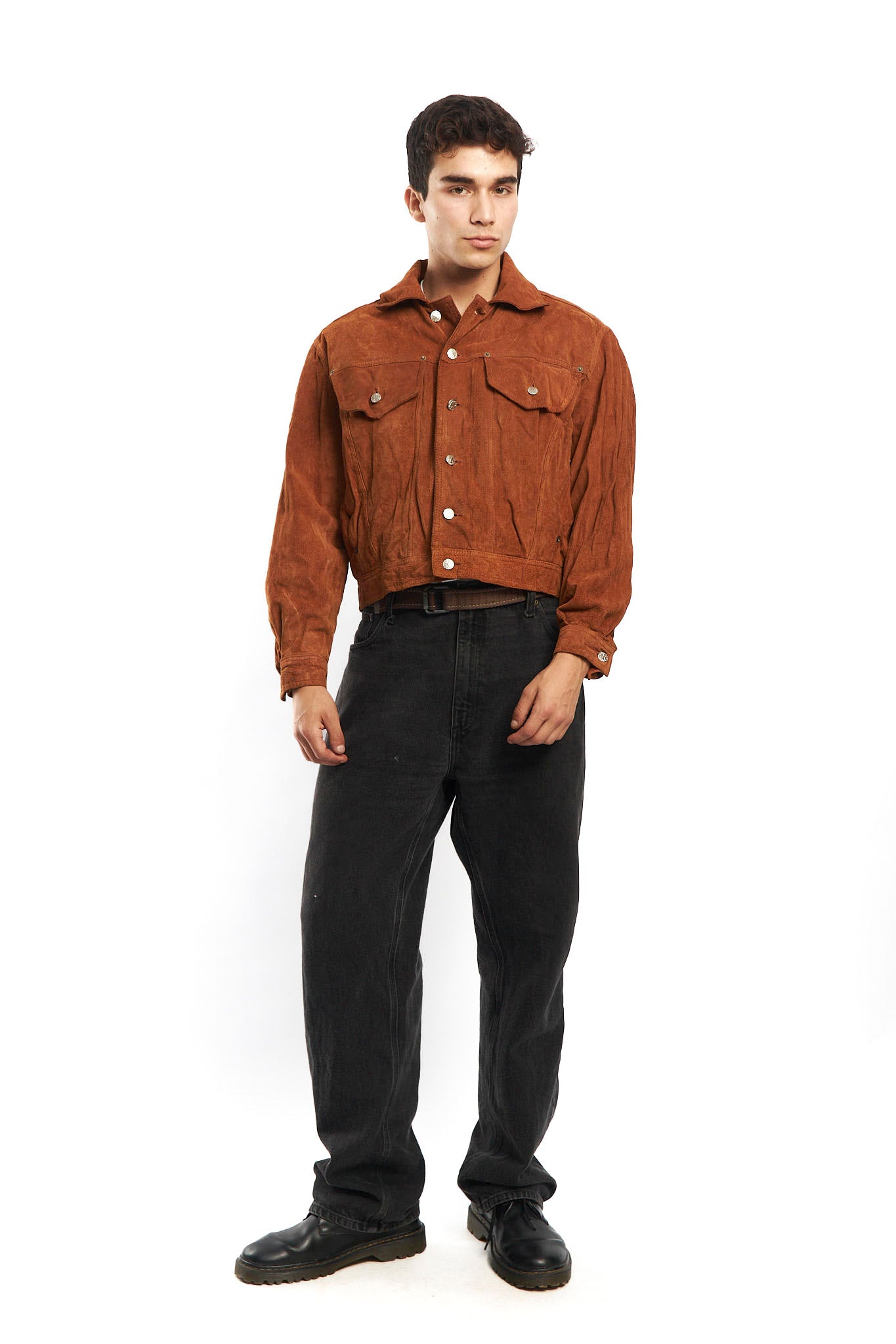 1990 Bomb Boogie Suede Boxy Leather Jacket (S)