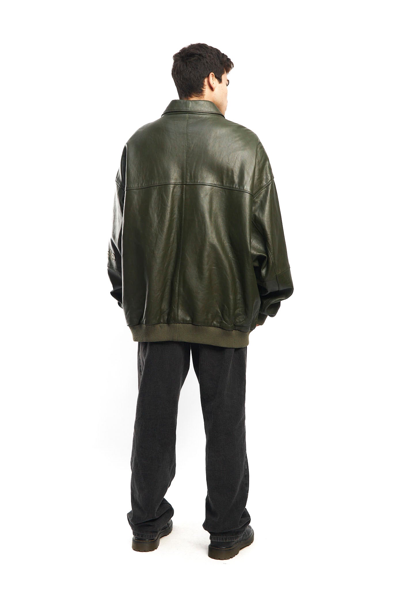 2000 Pelle Pelle By Marc Buchanan Olive Green Leather Jacket (XL/XXL)