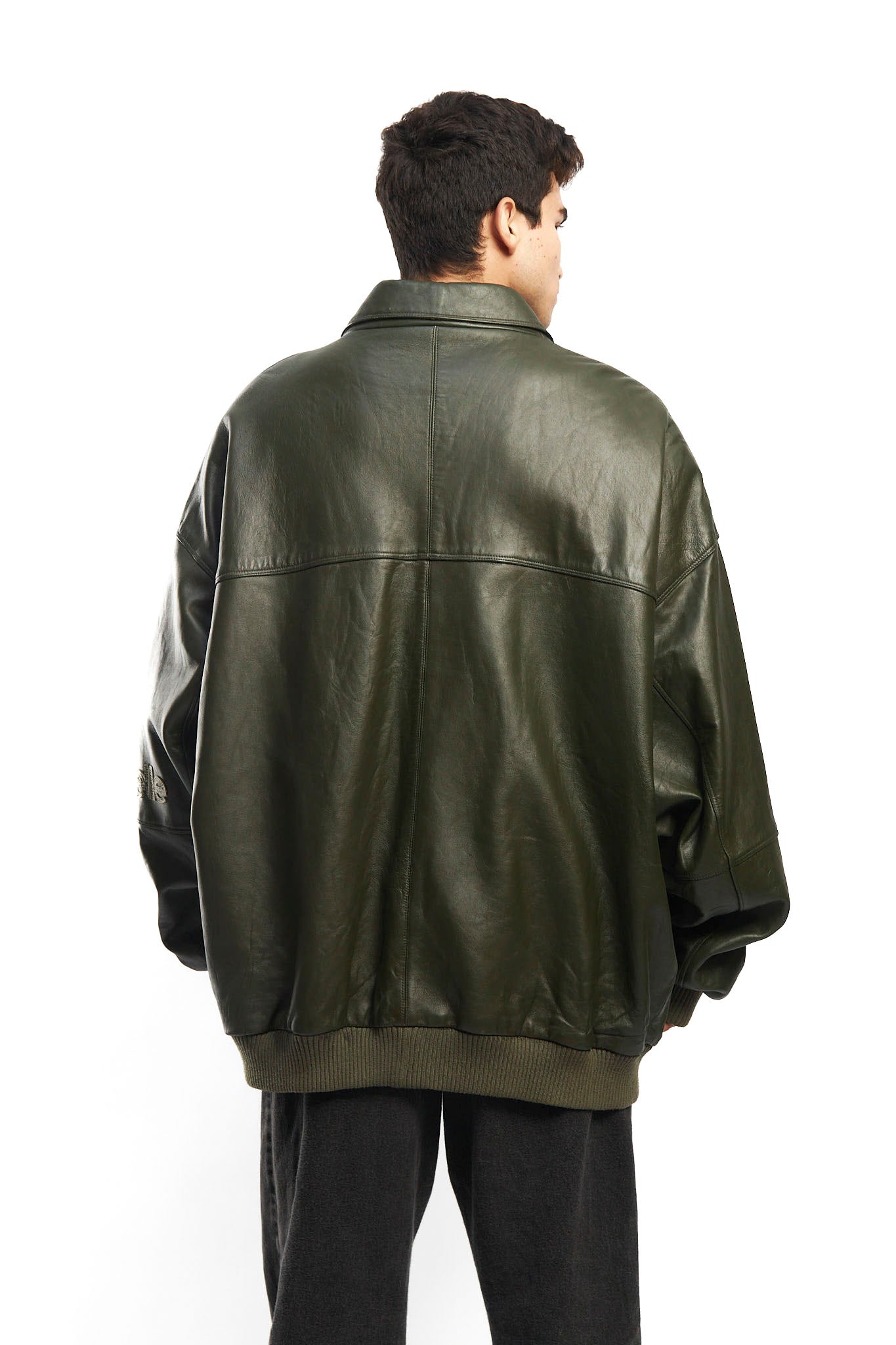 2000 Pelle Pelle By Marc Buchanan Olive Green Leather Jacket (XL/XXL)