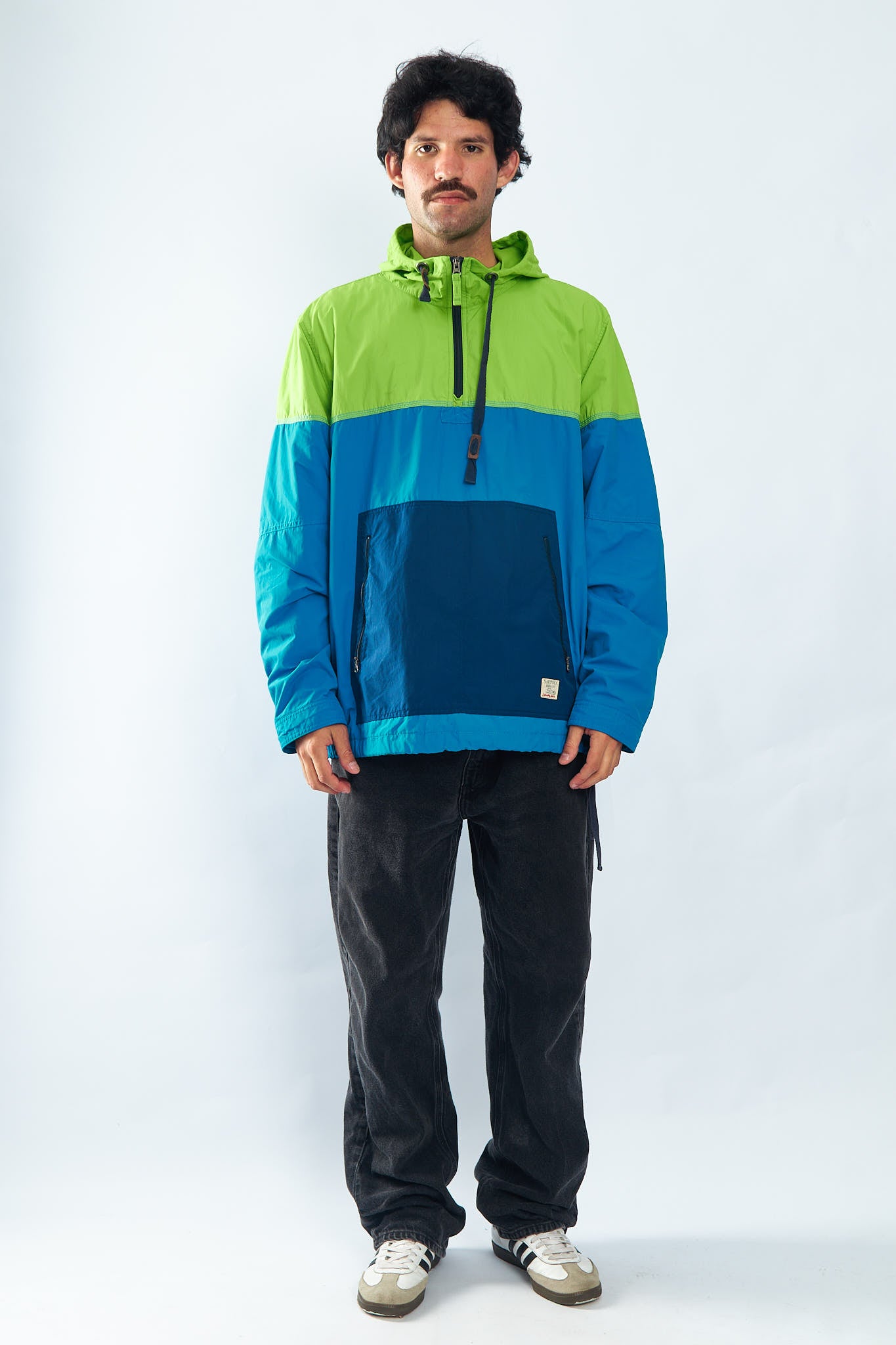 2000 Nautica Jeans Co. Colorblock Quarter Zip (L/XL)