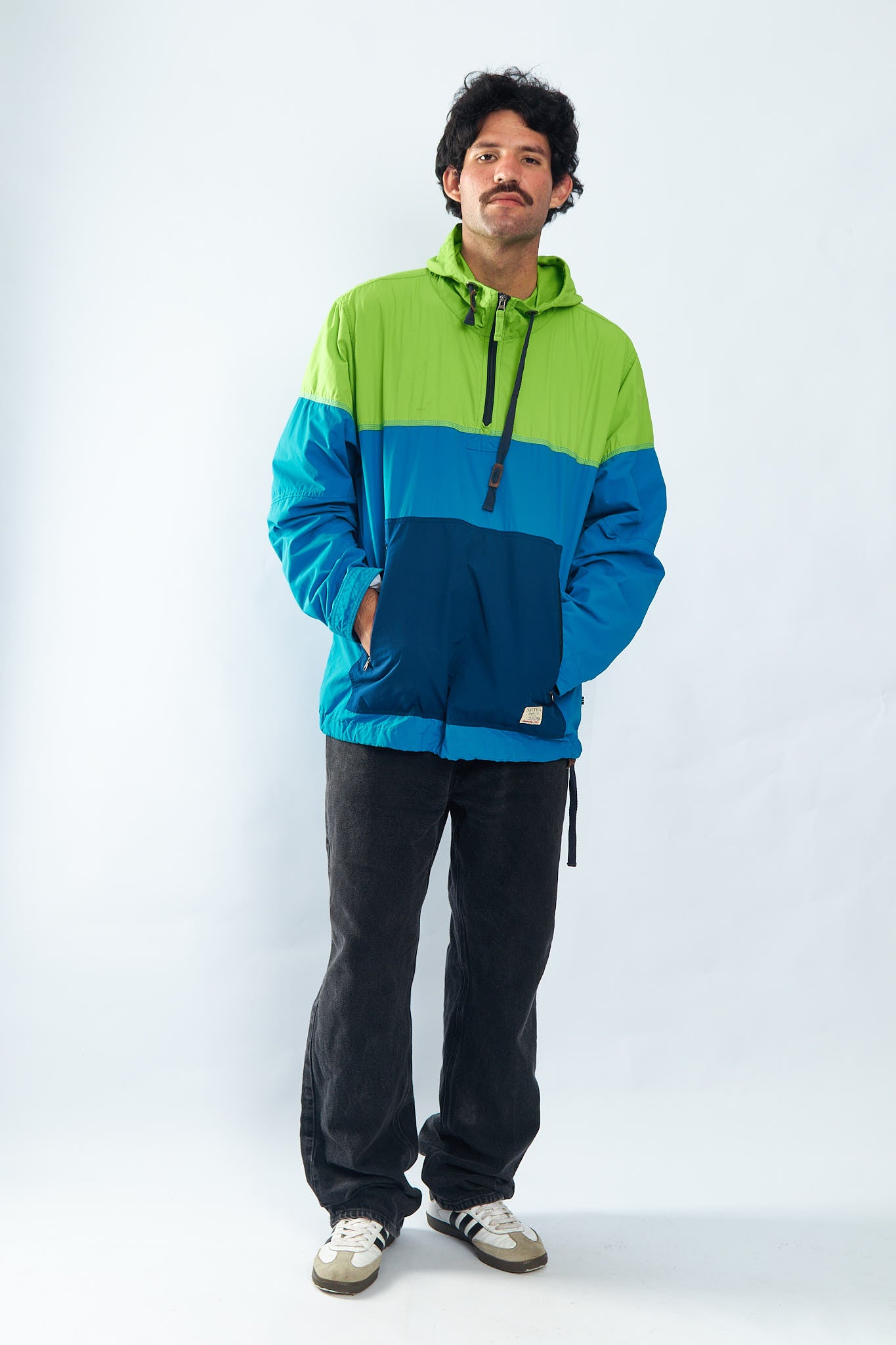 2000 Nautica Jeans Co. Colorblock Quarter Zip (L/XL)