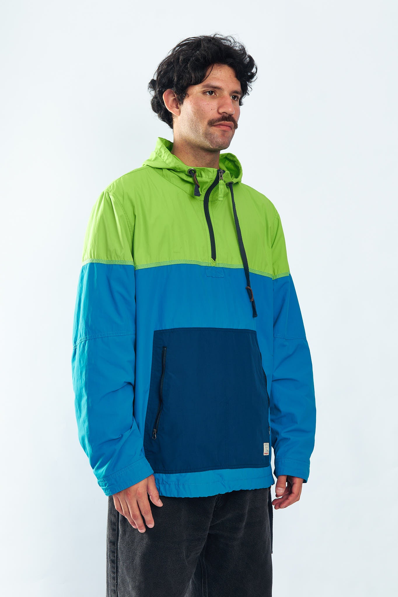 2000 Nautica Jeans Co. Colorblock Quarter Zip (L/XL)