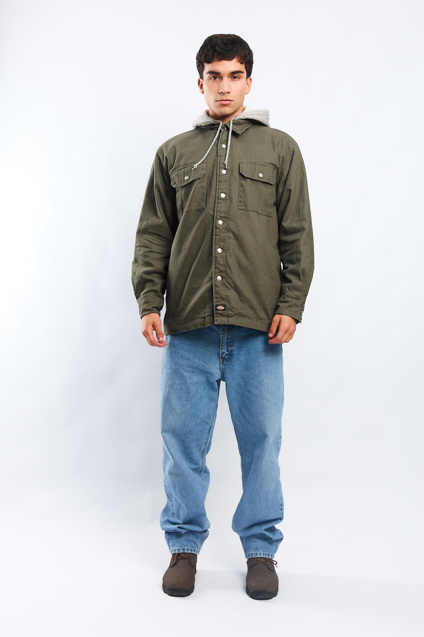 2000 Dickies Work Hooded Shirt Jacket (M/L)