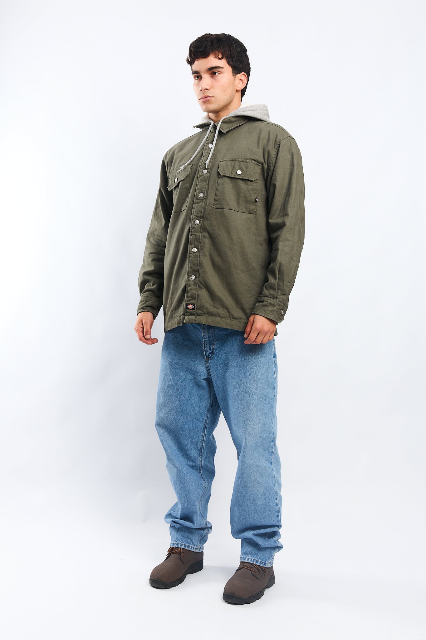 2000 Dickies Work Hooded Shirt Jacket (M/L)