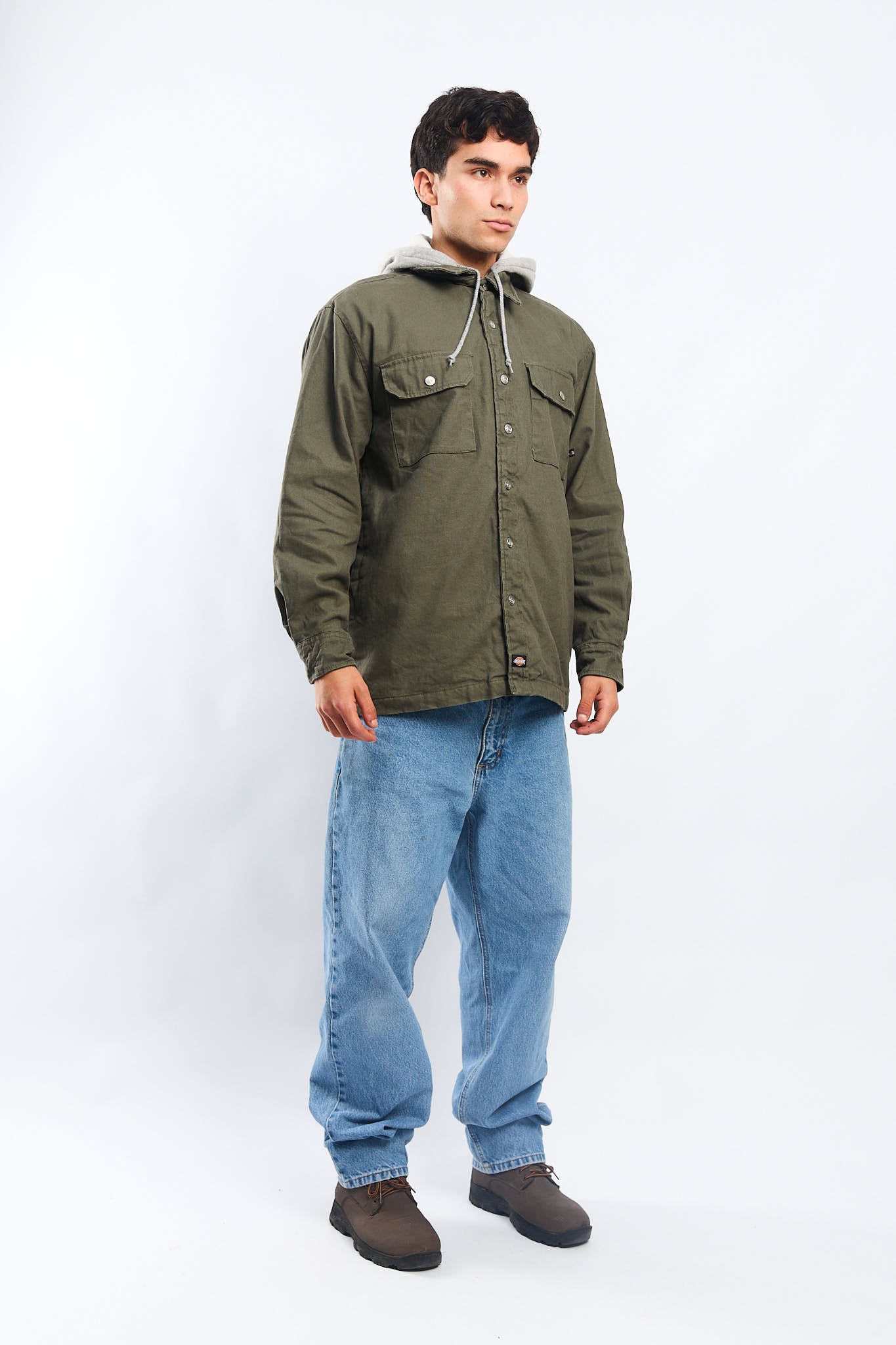 2000 Dickies Work Hooded Shirt Jacket (M/L)