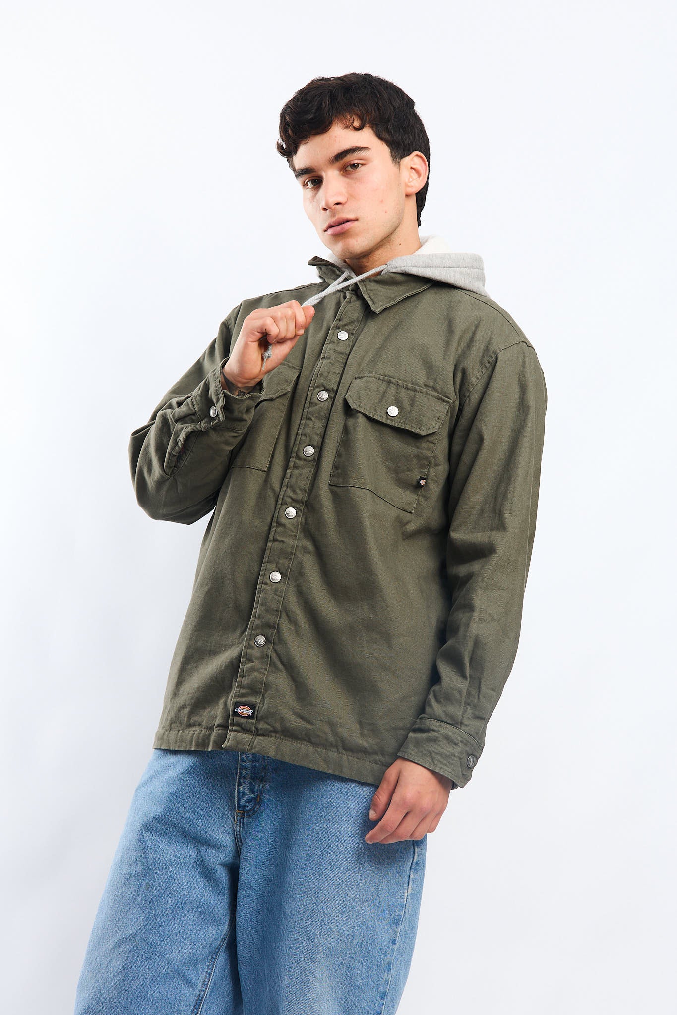 2000 Dickies Work Hooded Shirt Jacket (M/L)