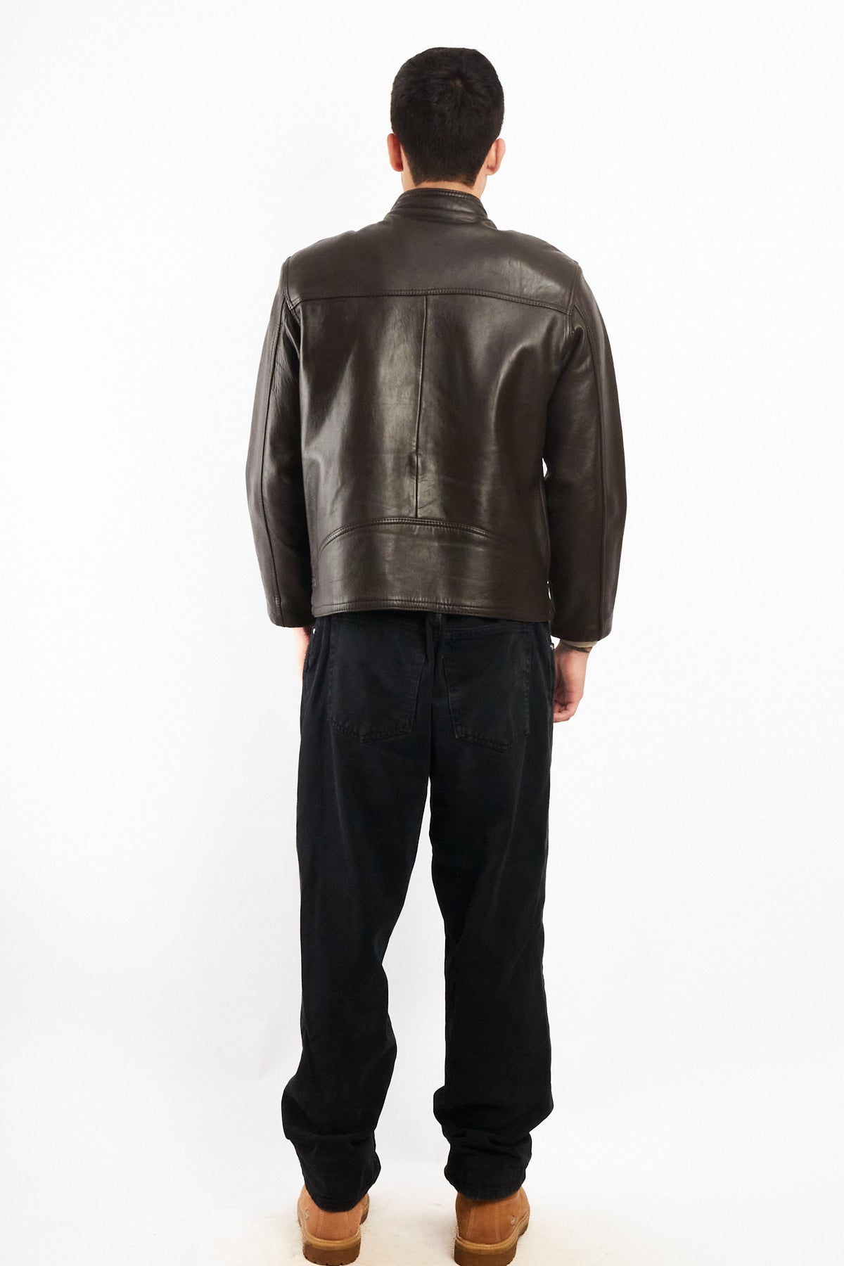 2000 Vintage Chocolate Bomber Jacket (S/M)