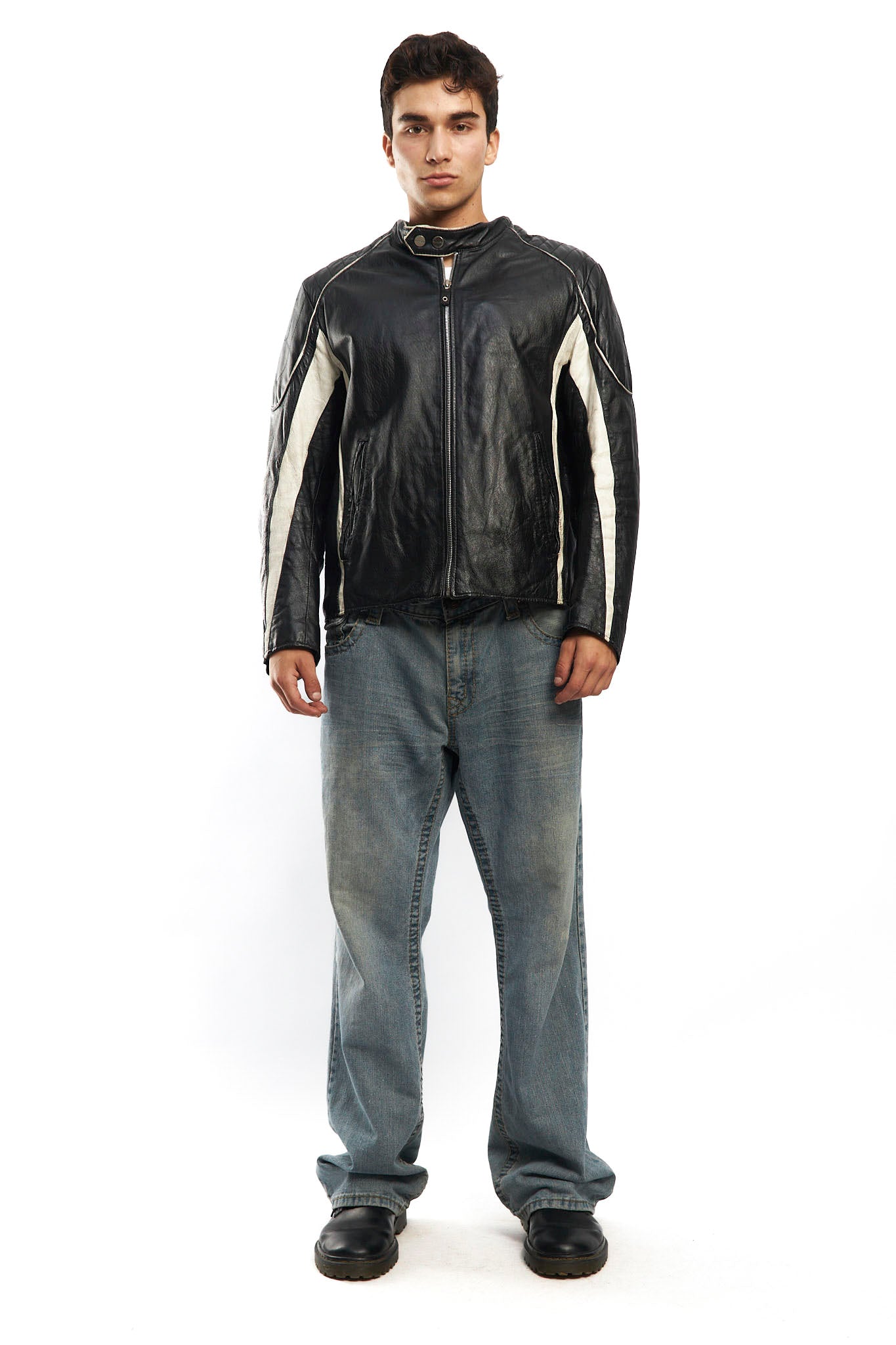 2000 Wilson x M Julian Moto Leather Cafe Racer Jacket(M/L)