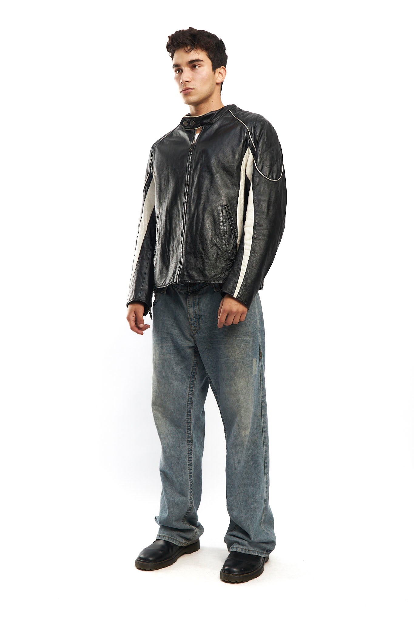 2000 Wilson x M Julian Moto Leather Cafe Racer Jacket(M/L)