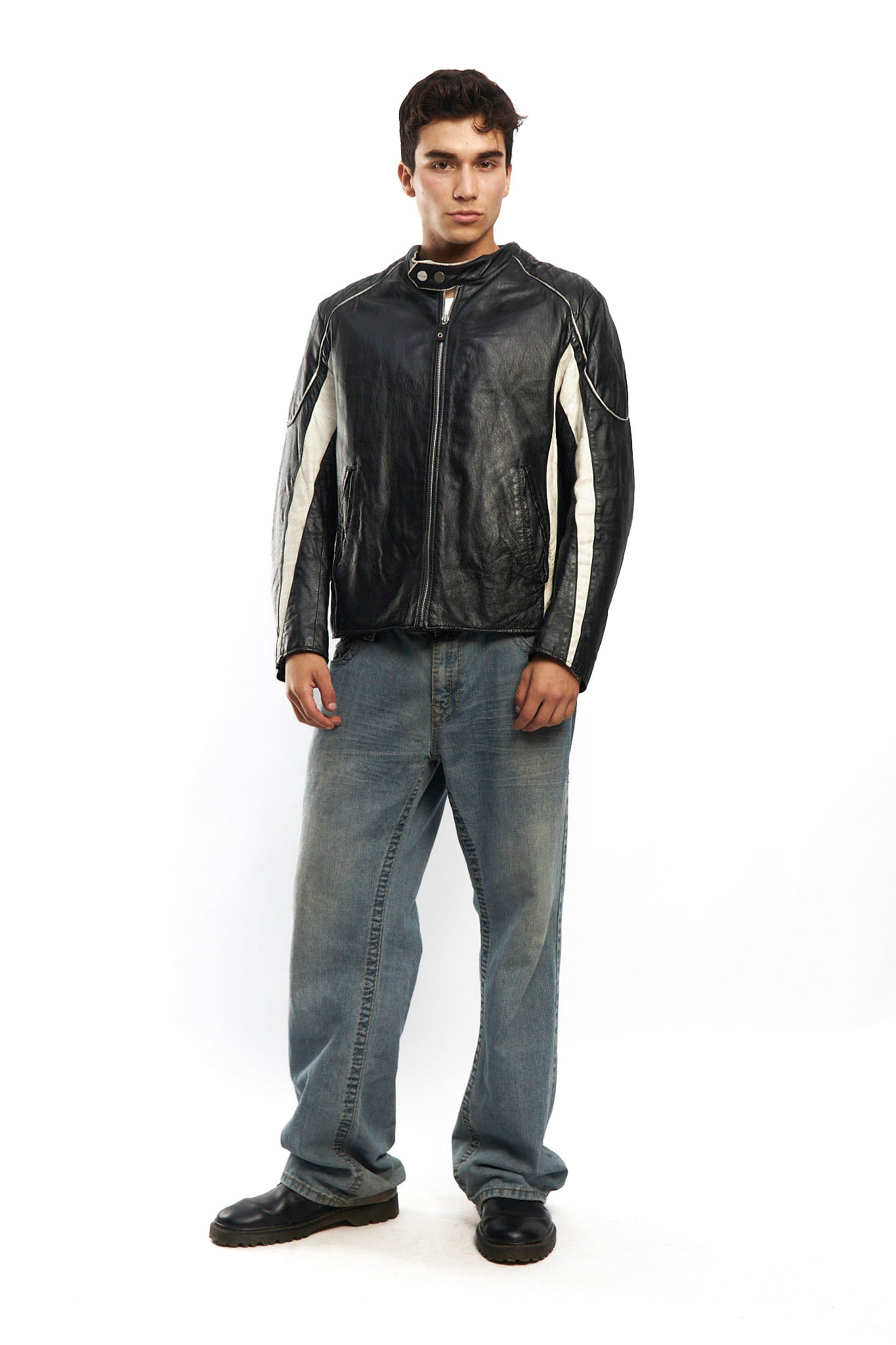 2000 Wilson x M Julian Moto Leather Cafe Racer Jacket(M/L)