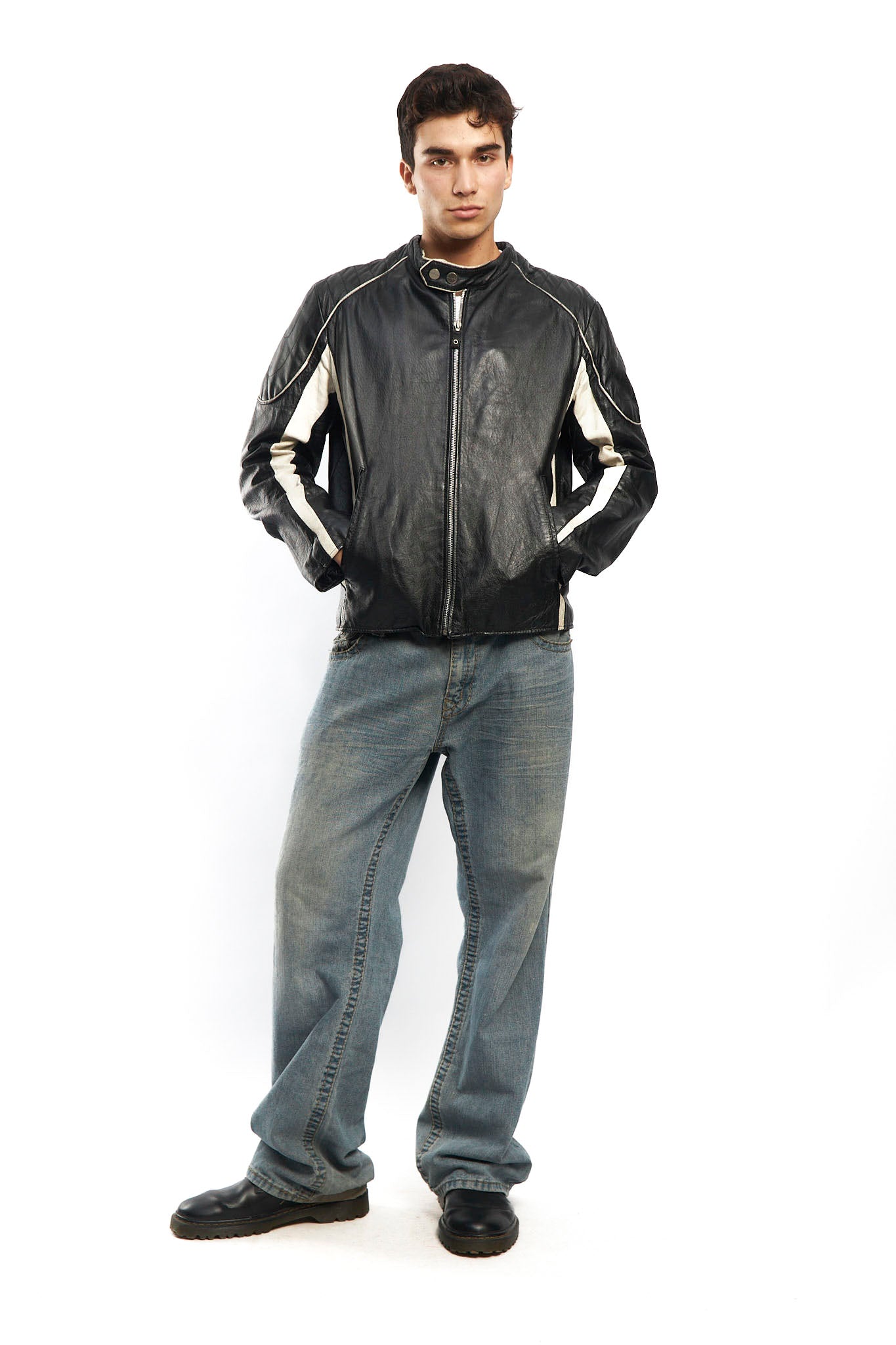 2000 Wilson x M Julian Moto Leather Cafe Racer Jacket(M/L)