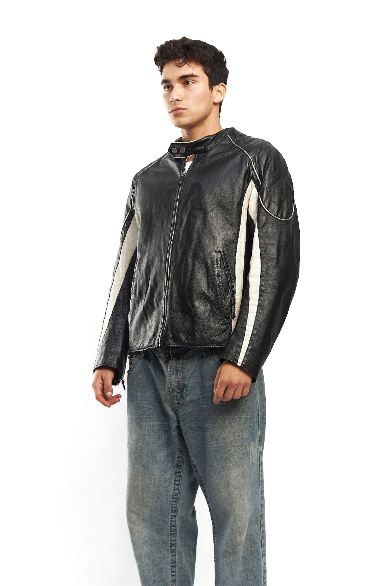2000 Wilson x M Julian Moto Leather Cafe Racer Jacket(M/L)