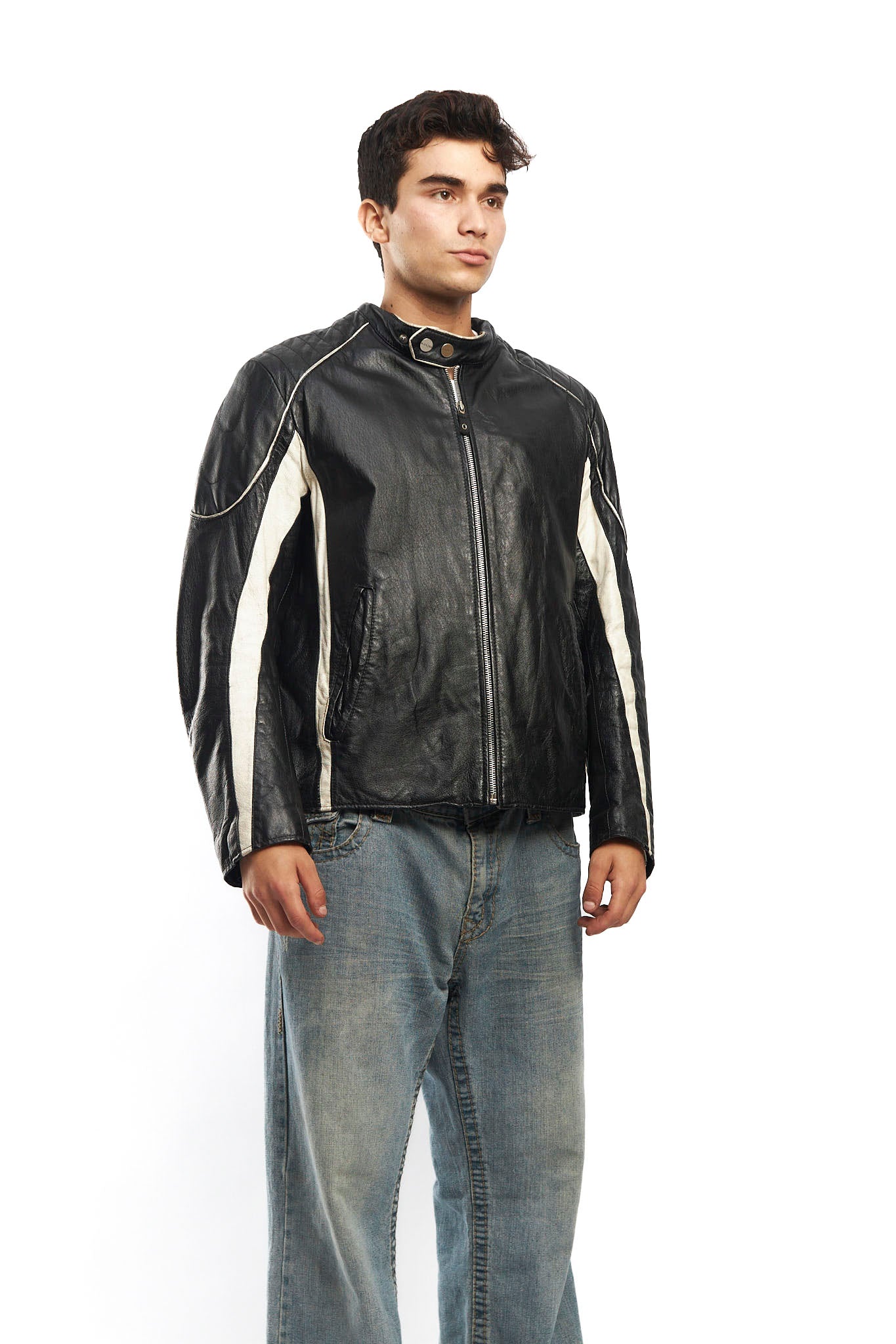 2000 Wilson x M Julian Moto Leather Cafe Racer Jacket(M/L)