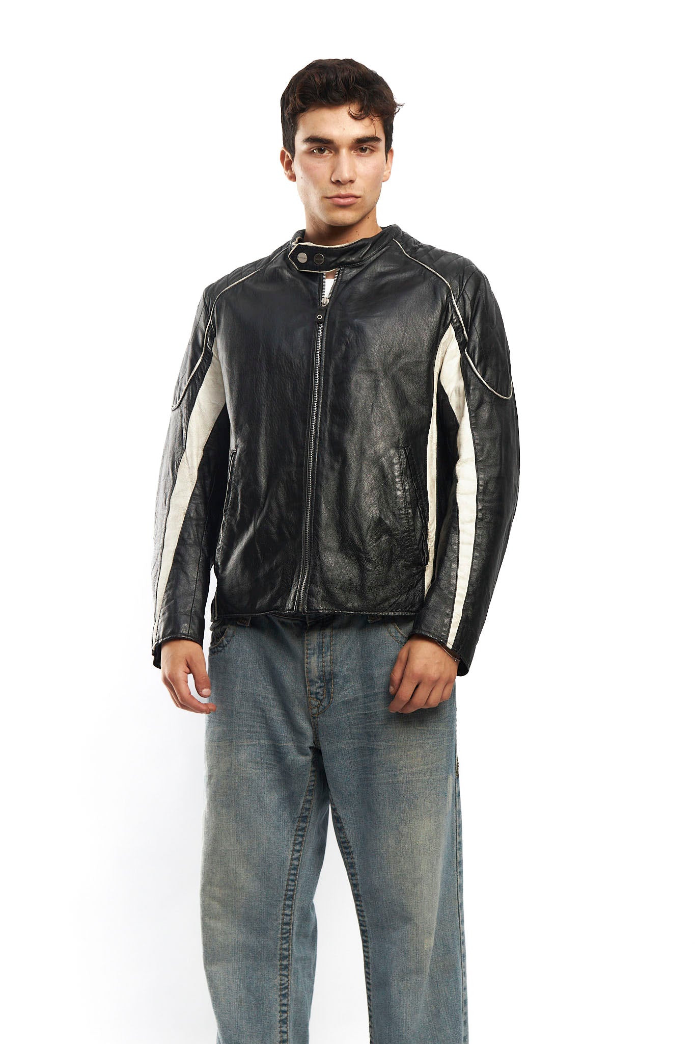 2000 Wilson x M Julian Moto Leather Cafe Racer Jacket(M/L)