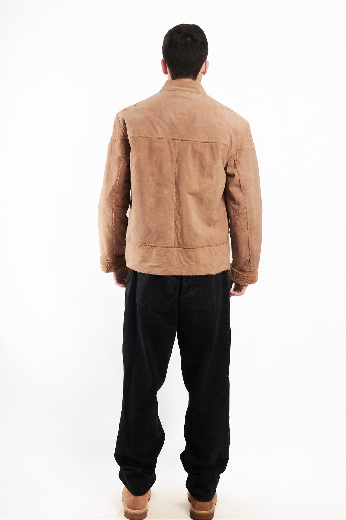 2000 Vintage Suede Sherpa Jacket (M)