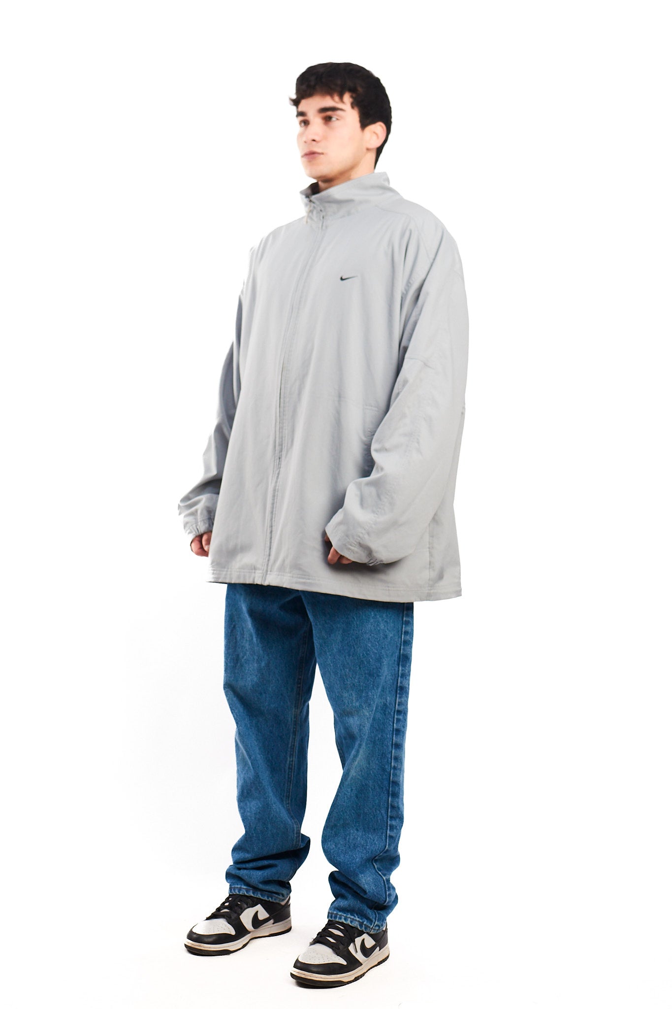 2001 Vintage Nike Gray Windbreaker (XL/XXL)