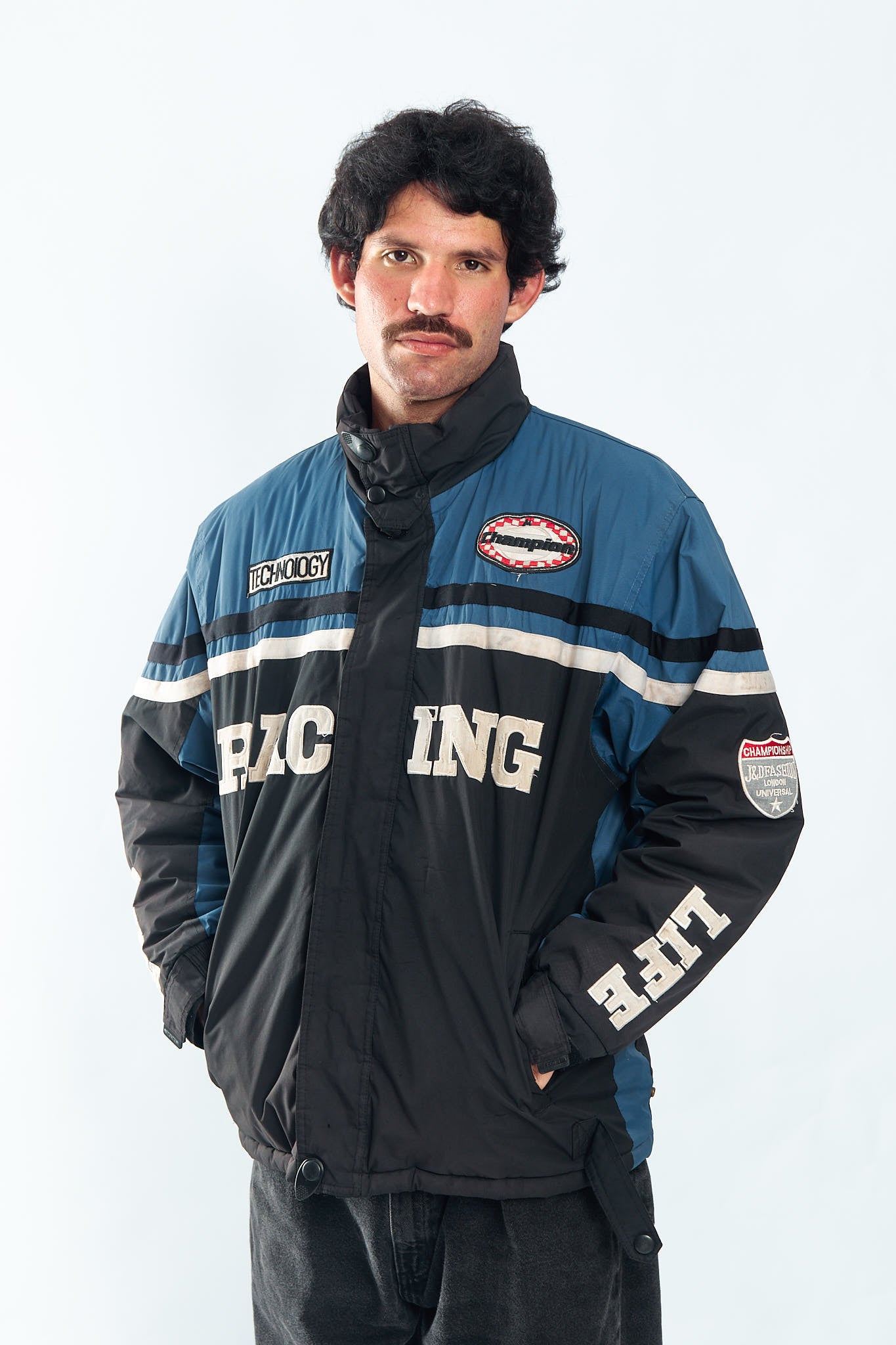 1990 Vintage Padded Racing Jacket (L/XL)
