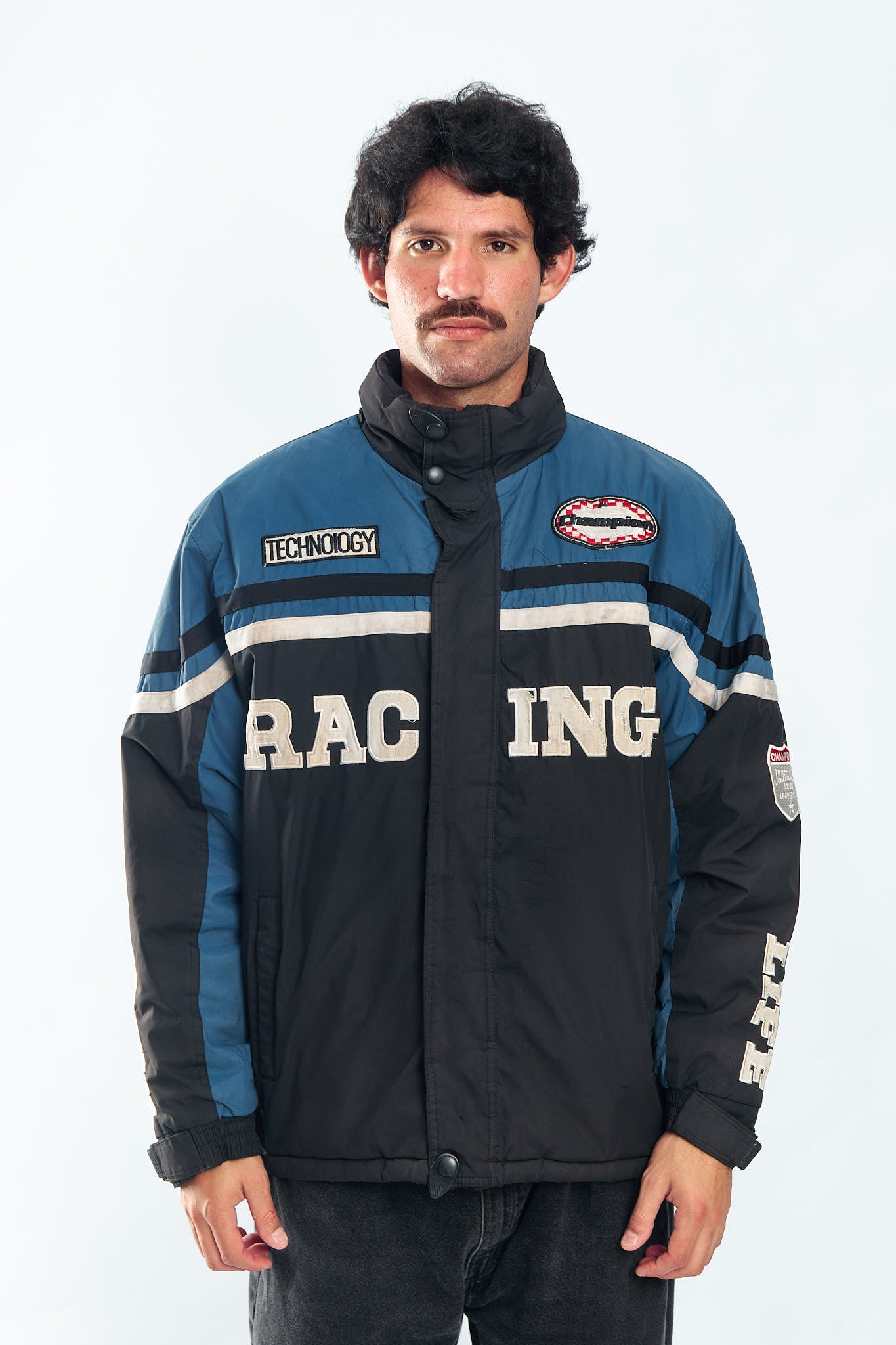 1990 Vintage Padded Racing Jacket (L/XL)
