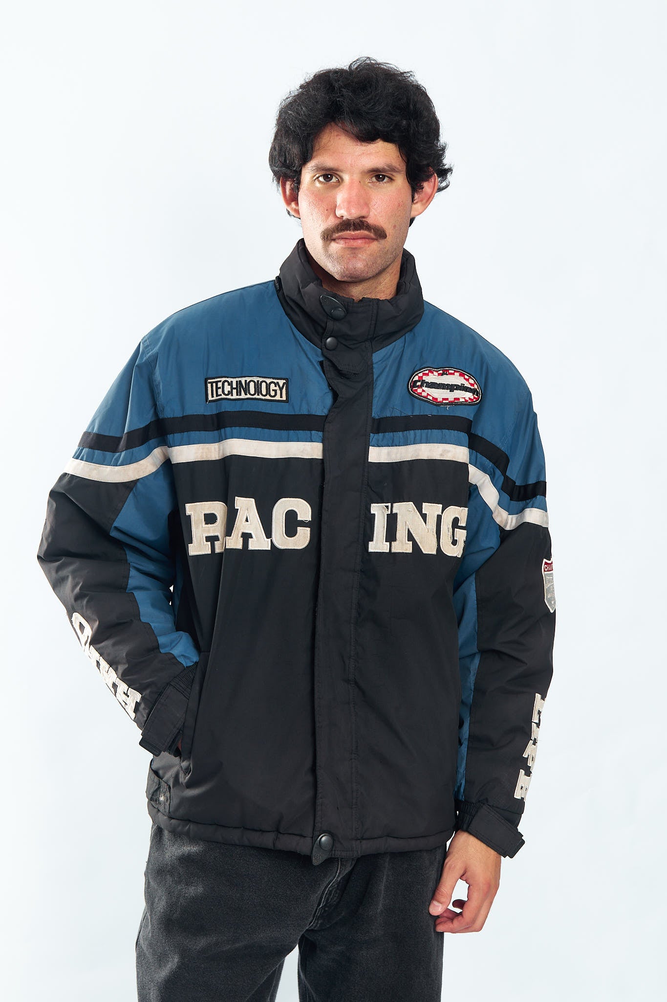 1990 Vintage Padded Racing Jacket (L/XL)
