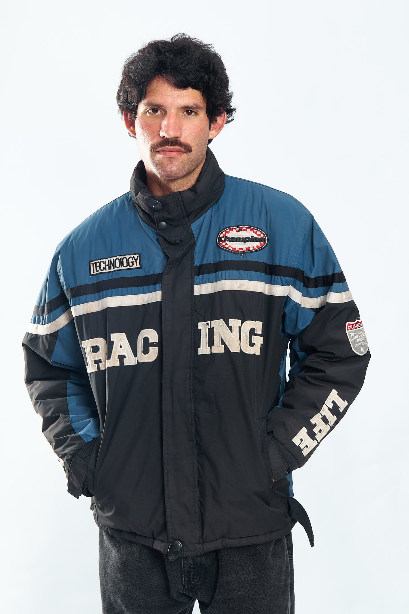 1990 Vintage Padded Racing Jacket (L/XL)