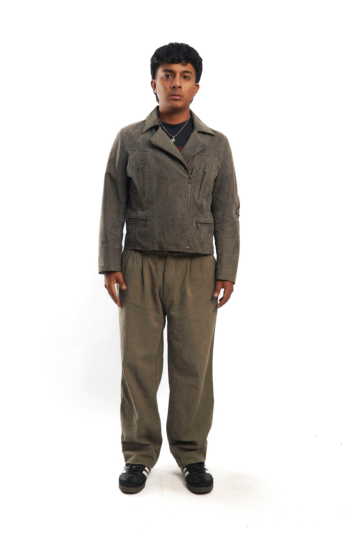 2000 Levi's Suede Boxy Biker Jacket (S/M)