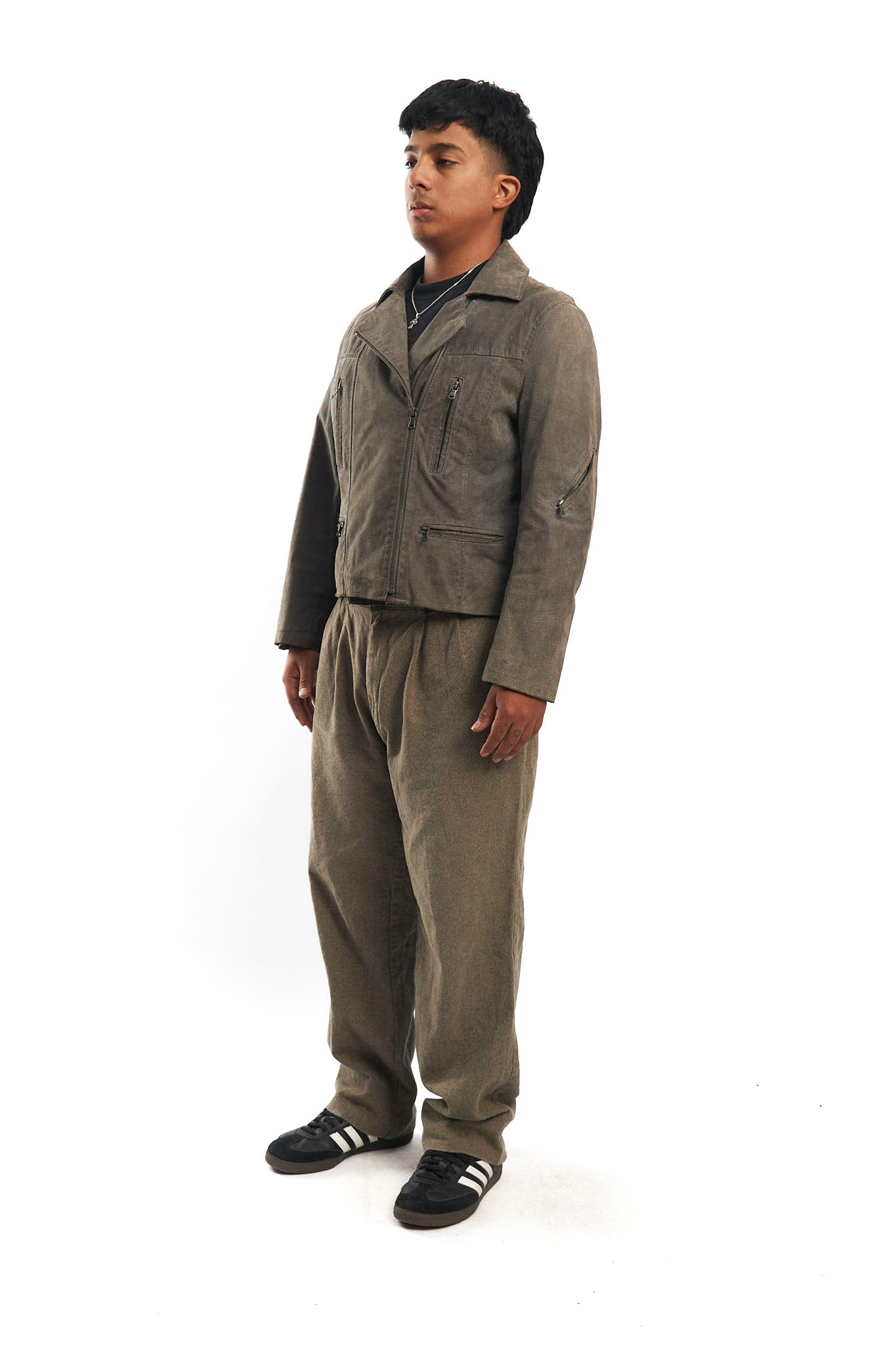 2000 Levi's Suede Boxy Biker Jacket (S/M)